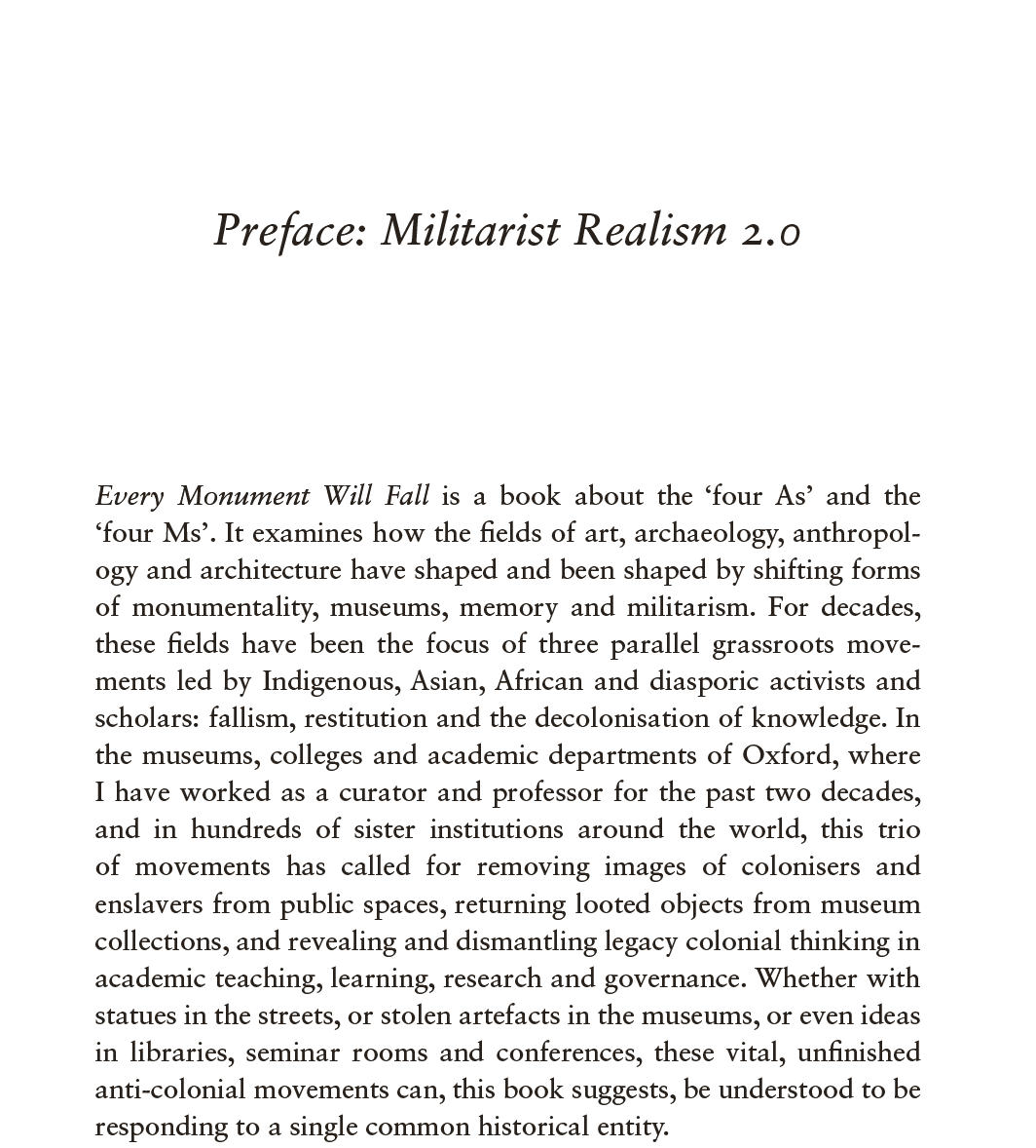 Militarist Realism 2.0: preface to the paperback edition of Every Monument Will Fall by Dan Hicks
