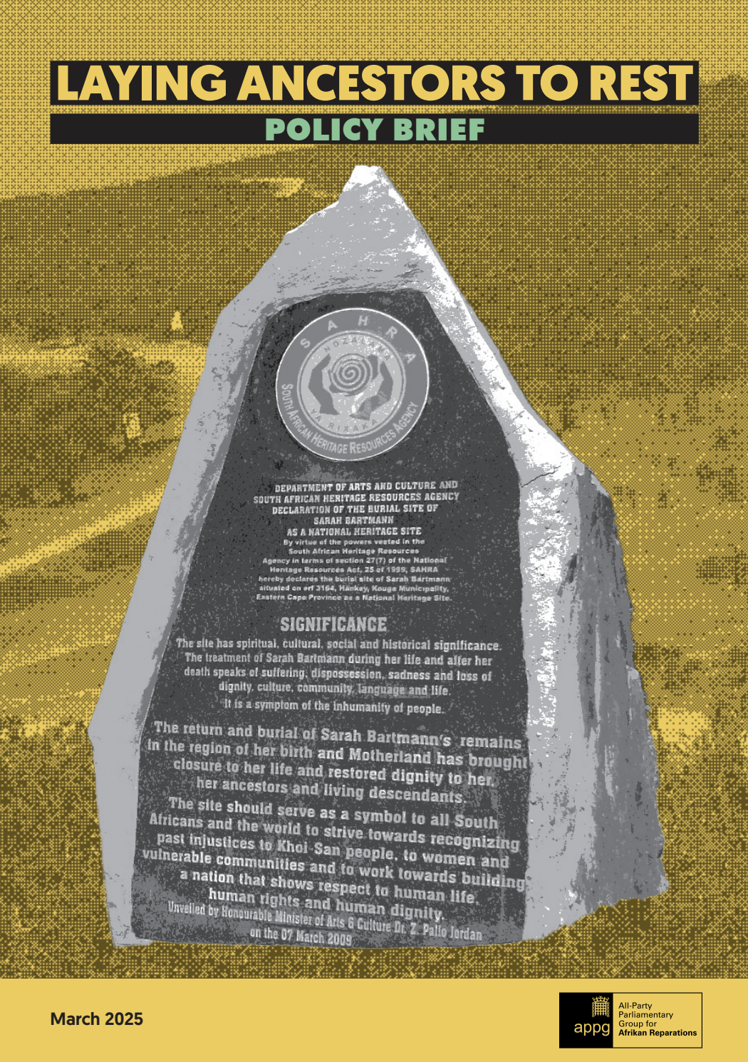 Afterword to Laying Ancestors to Rest Policy Brief