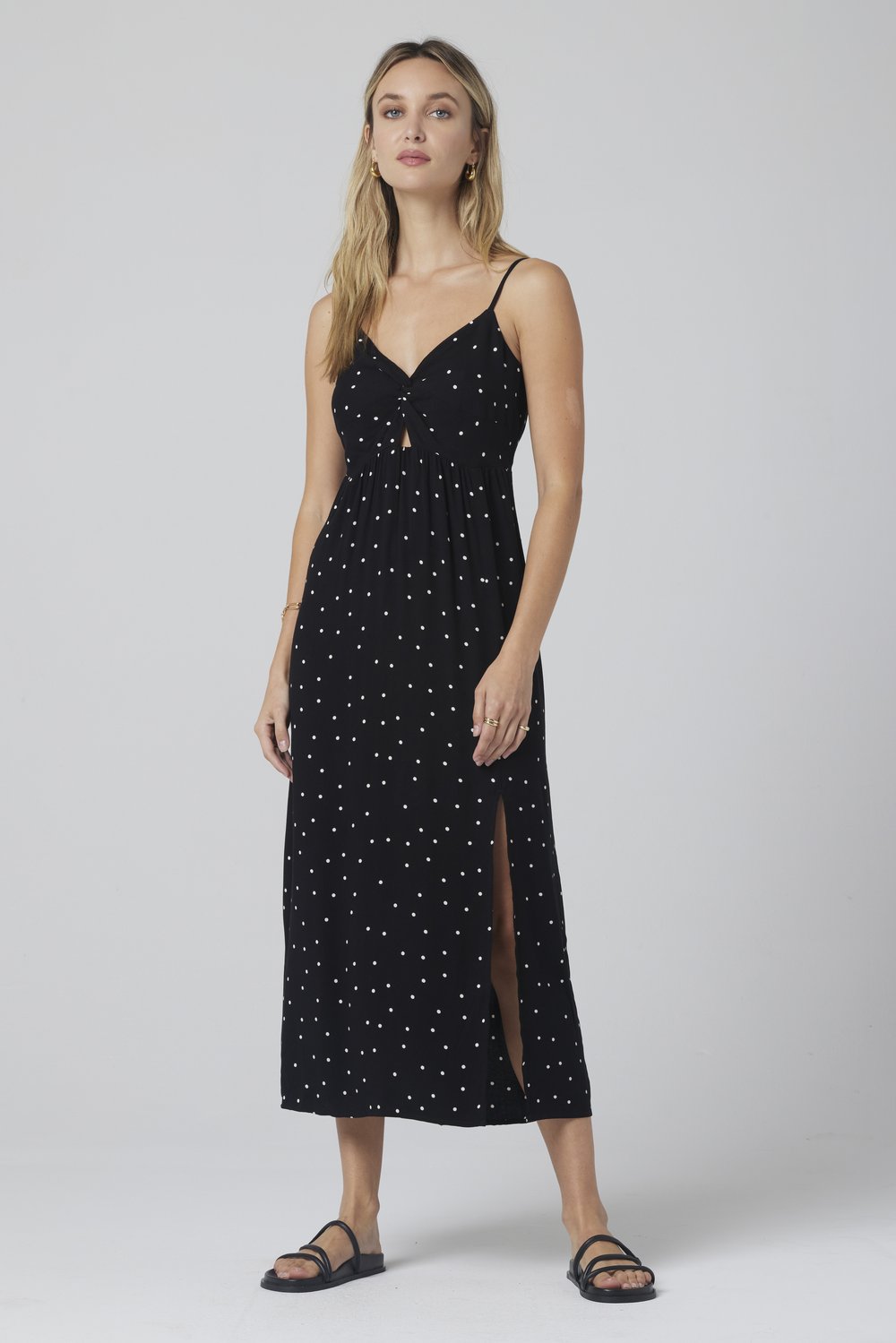 Saltwater Luxe: Dotted Space Sonnie Midi Tank Dress — For The Good