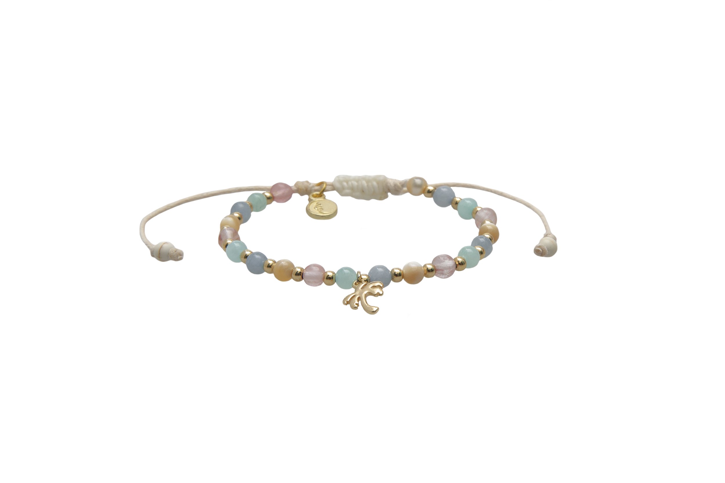 Lotus and Luna Stay Breezy Florida Charm Bracelet with palm tree charm