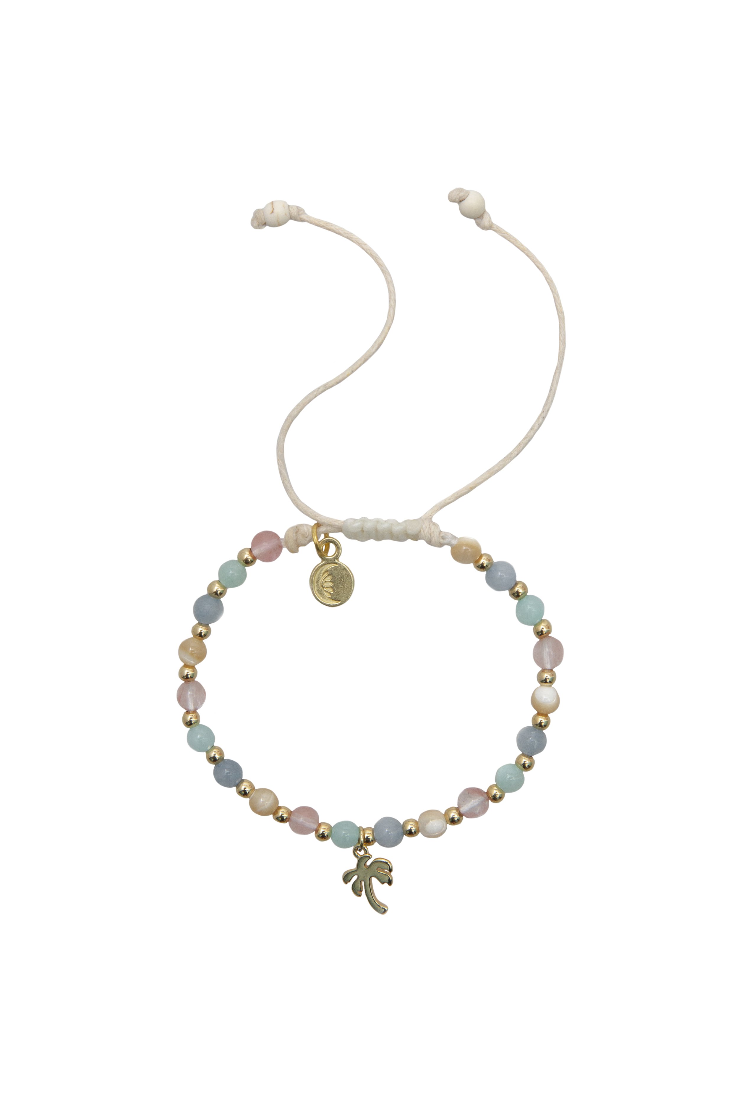 Lotus and Luna Stay Breezy Florida Charm Bracelet with palm tree charm