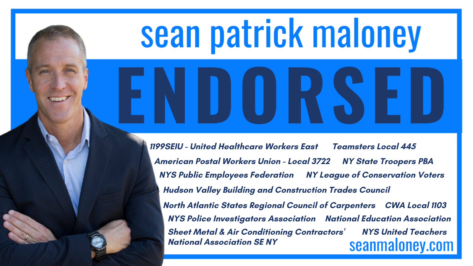 Maloney’s Leadership in Congress Earns Endorsements of Large Coalition of Workers, Advocates, and Community Leaders