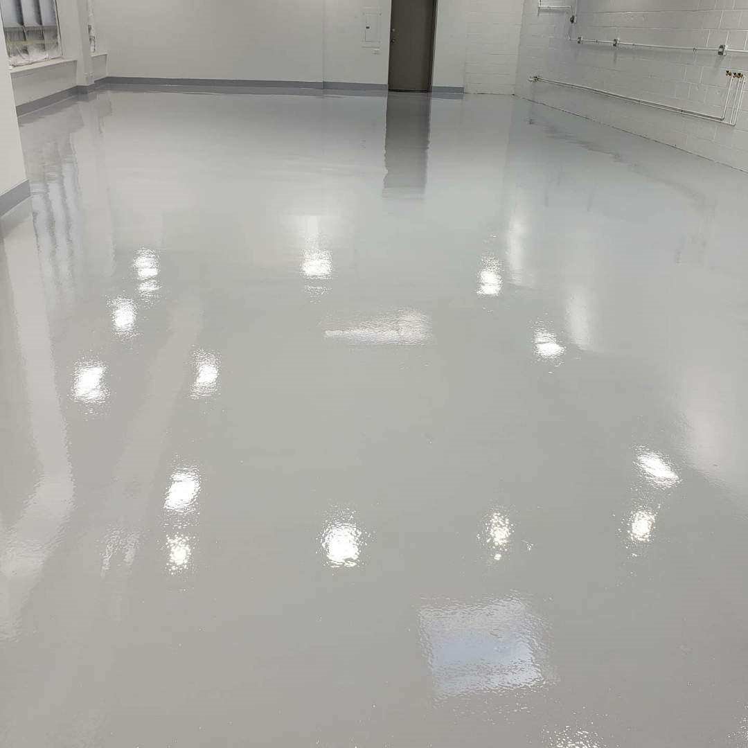 White epoxy in a garage?