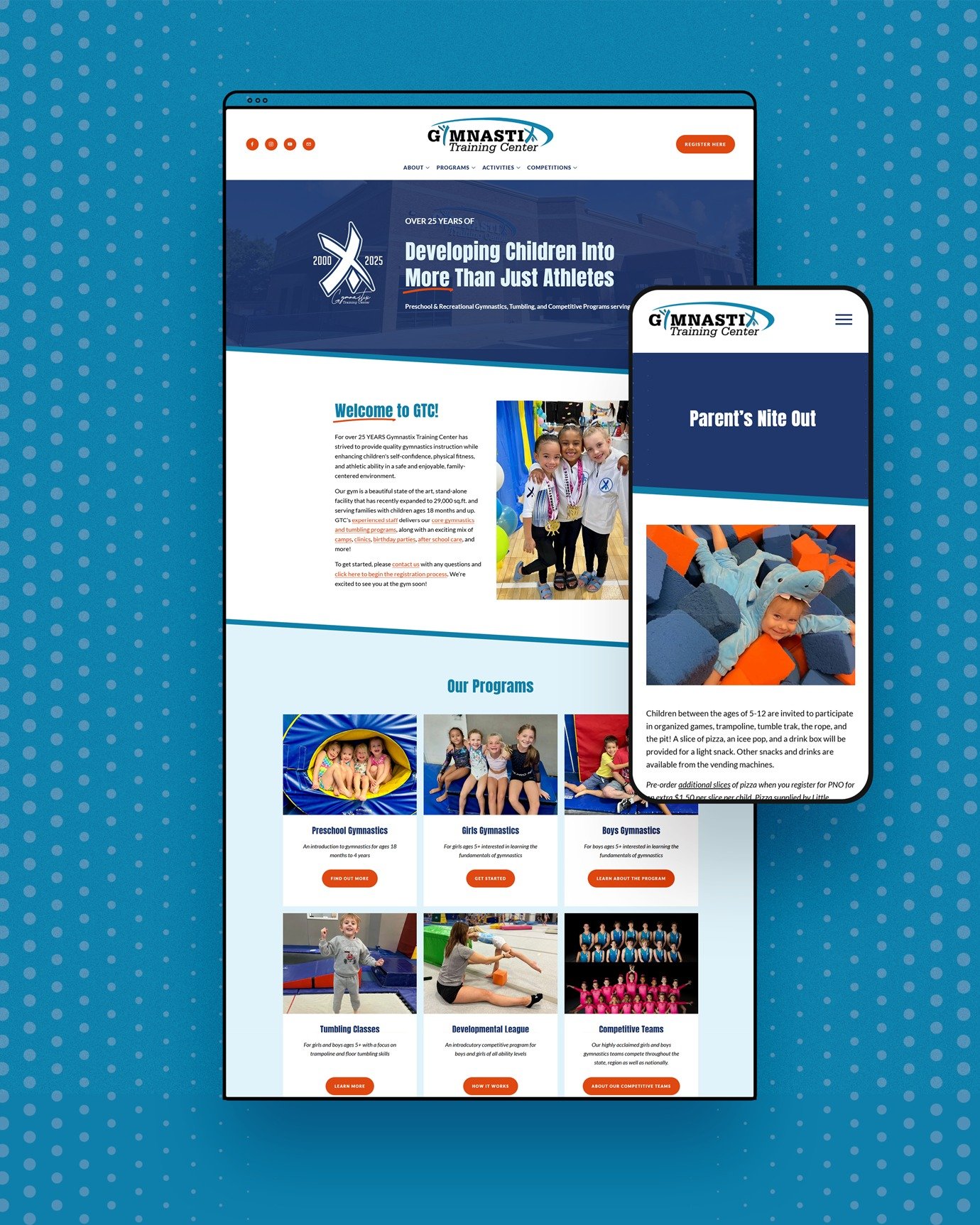Congrats to @gymnastixtc on their new web site launch this week 🤸&zwj;♀️! We were thrilled to create this fun, high energy Squarespace site to celebrate over 25 years of gymnastics, camps, afterschool care, and more in Buford, GA. 

I coached gymnas