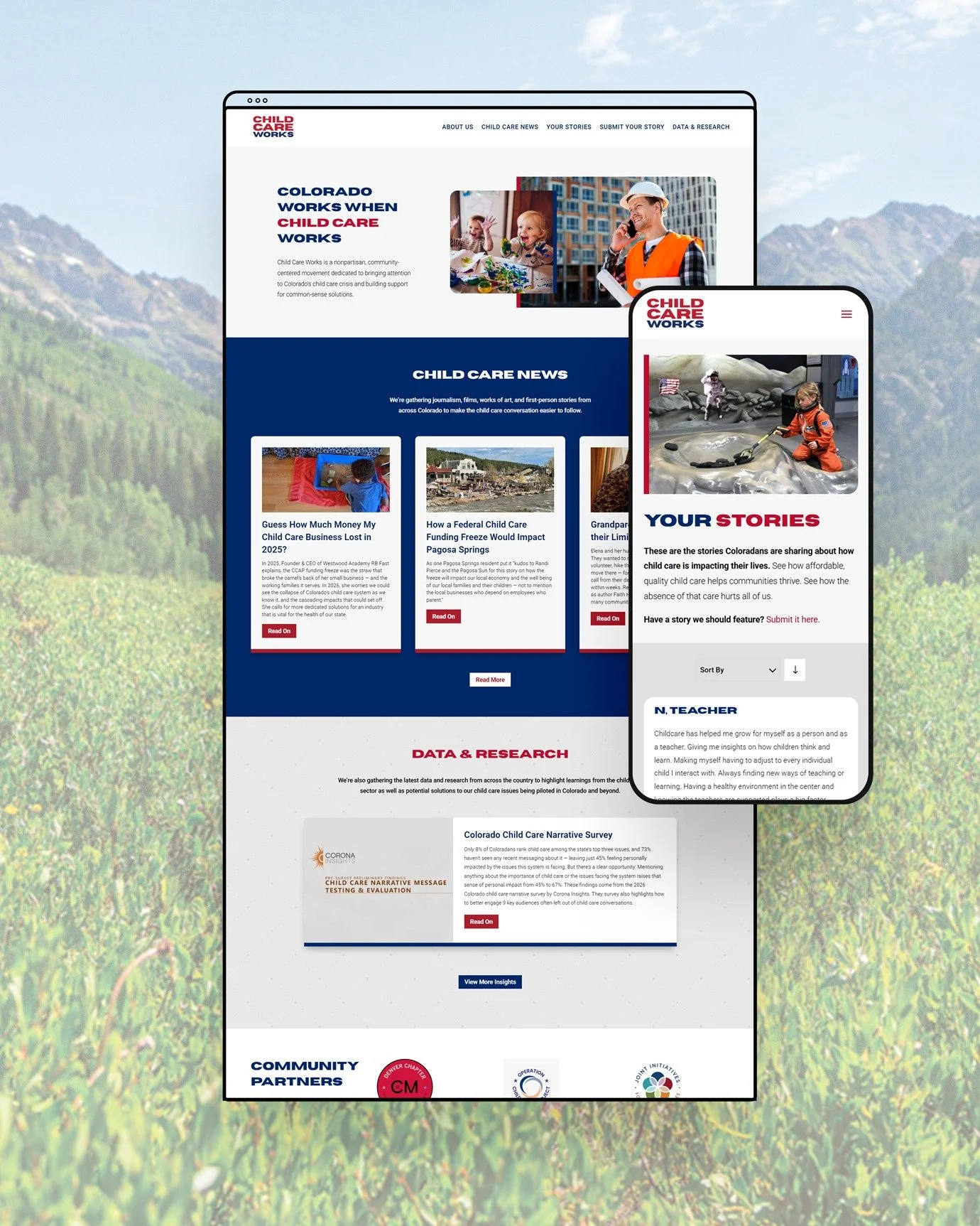 Introducing the new WordPress web site for Child Care Works Colorado 🚀! The new site supports a nonpartisan, community-centered movement dedicated to bringing attention to Colorado&rsquo;s child care crisis and building support for common-sense solu