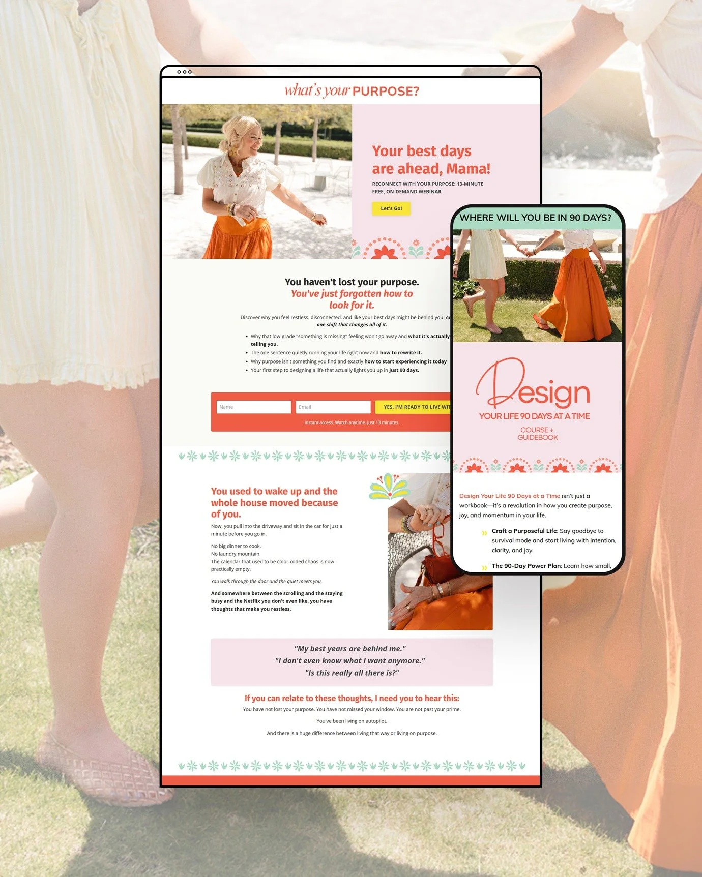 We've been lucky to partner with local story-driven marketing specialist Kelsey (at @storywellwithkelsey ✨) for many years now and provide design support for her clients. 

This new sales page for coach Edie Wadsworth was too cute not to share! Edie'