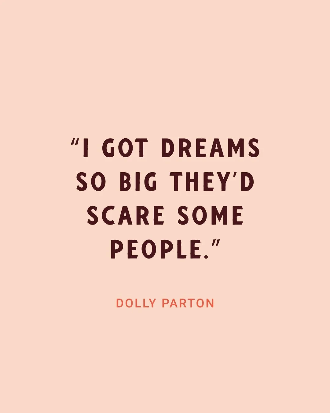May we all dream big this week and every week 💖.

#mondaymotivation #dollyparton #dreambig #instaquote #graphicdesign #motivationmonday