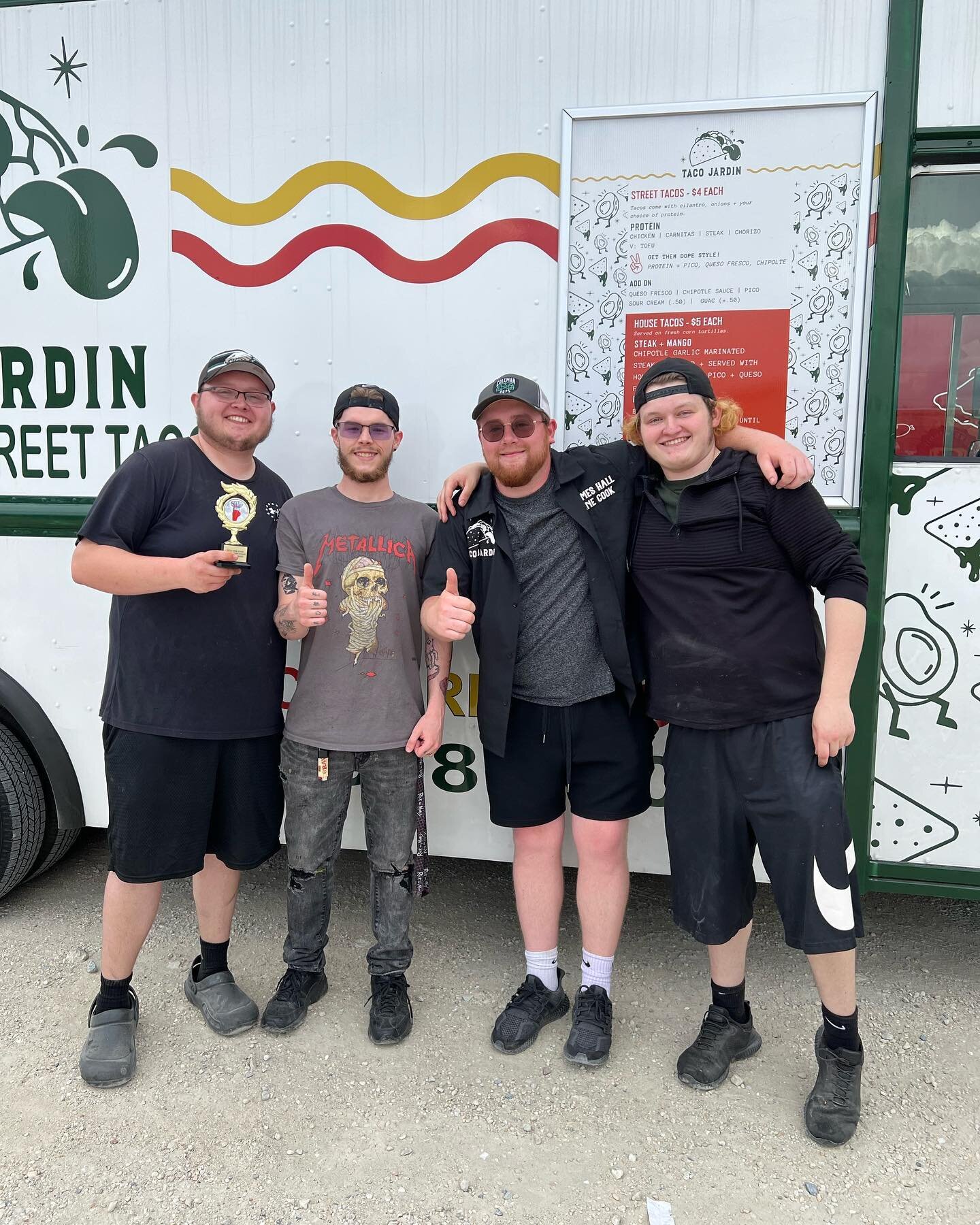 FEELIN STOKED AND GRATEFUL TO HAVE WON THE HARVEST RIDGE WINERY FOOD TRUCK COMPETITION THIS PAST WEEKEND! THANKS SO MUCH FAM, ITS A PRIVILEGE TO FEED YOUS! 🫶🔥🌮🎉