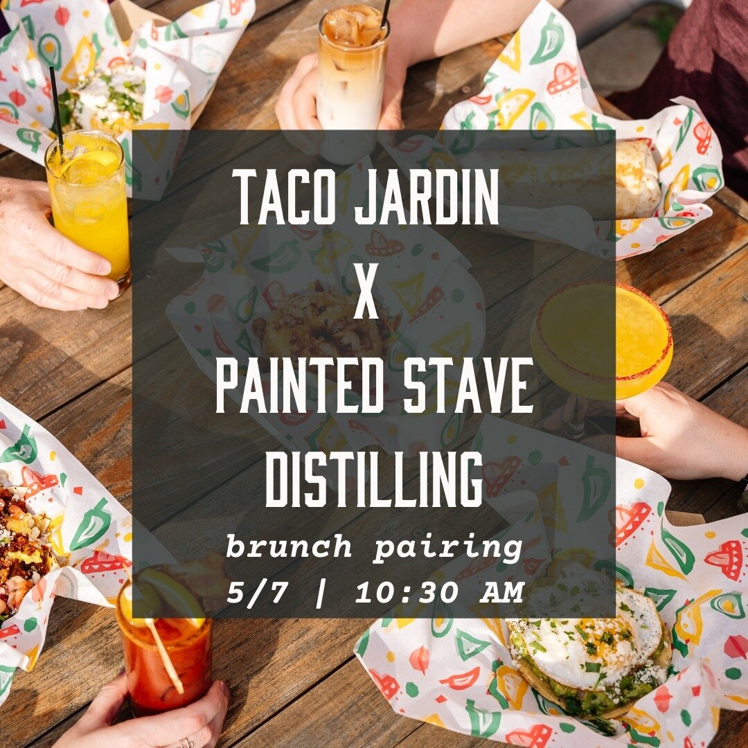 PAIRINGS ARE BACK!! WE'RE STOKED ABOUT HOSTING OUR VERY FIRST BRUNCH PAIRING WITH OUR PALS AT PAINTED STAVE DISTILLING! THREE COURSES, EACH PAIRED WITH A COCKTAIL - GROWN FOLKS ONLY! SNAG TICKETS VIA THE LINK IN OUR BIO!