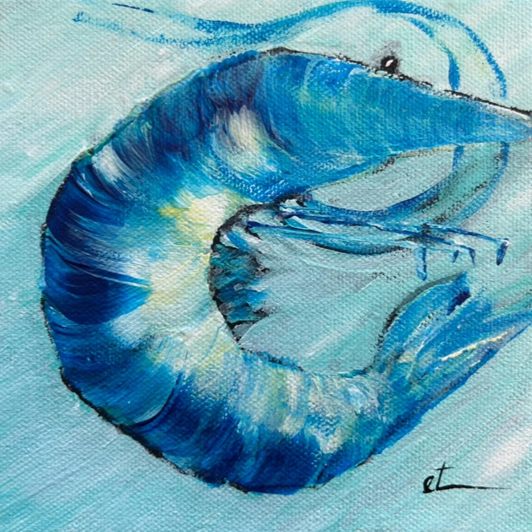 Mr. Shrimpie  6x6  Available