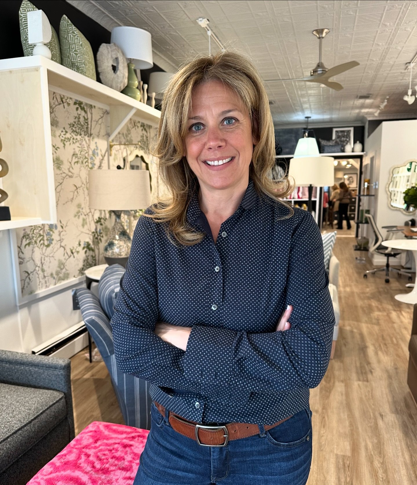 Meet our team! Gina Tortorella is an organizational whiz! She tracks orders and manages our inventory. You can find Gina on site with Joanne and Marty during styling and installation days. When she&rsquo;s not at Elements, Gina can be found watching 