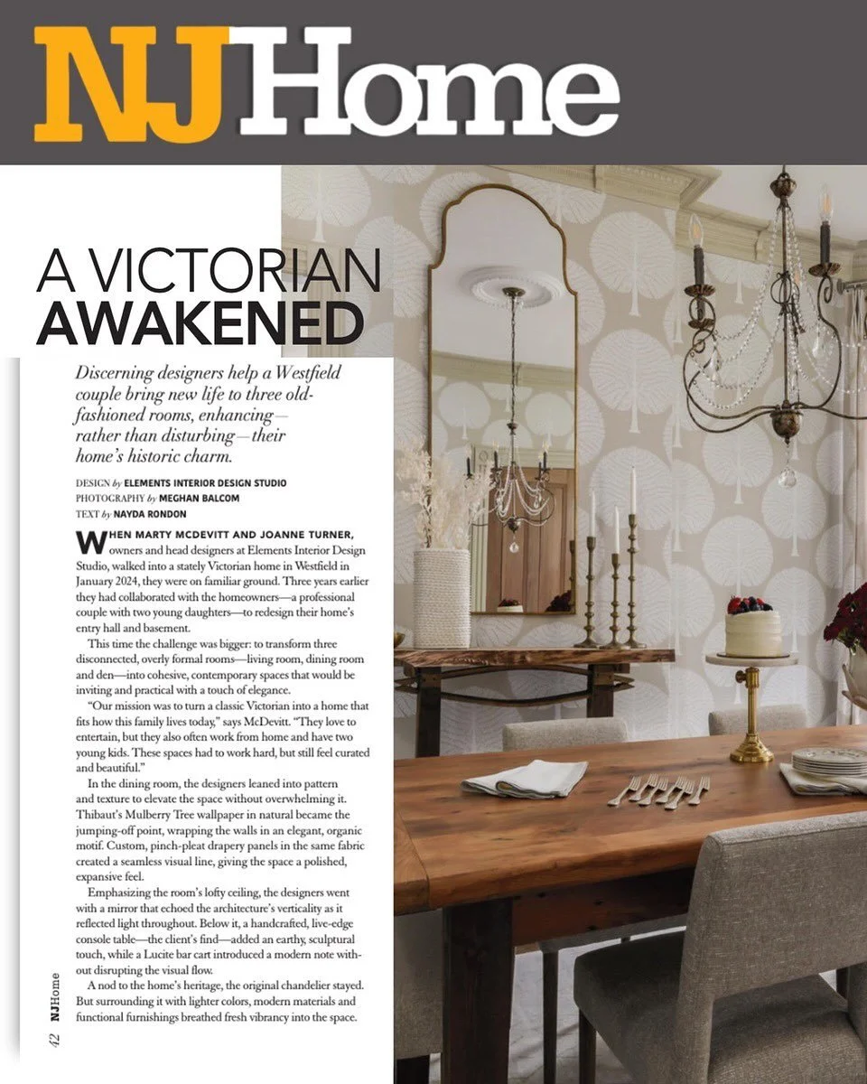 We are thrilled to be featured in the new issue of NJ HOME magazine! Check out the article showcasing our Modern Victorian project in Westfield. Visit our link in bio to read the article.

#njhome #njhomemagazine #interiordesign #interiordesigner #de