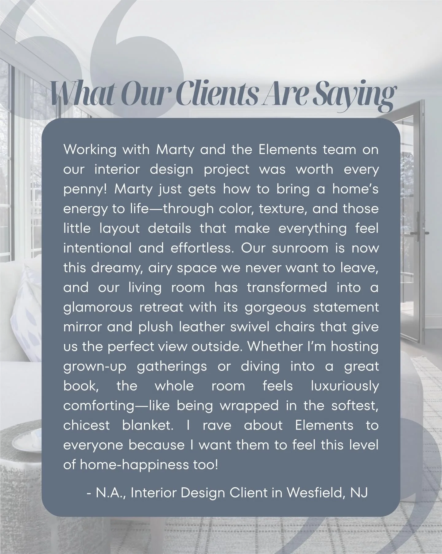 We love our clients! Thank you for these kind words. ❤️