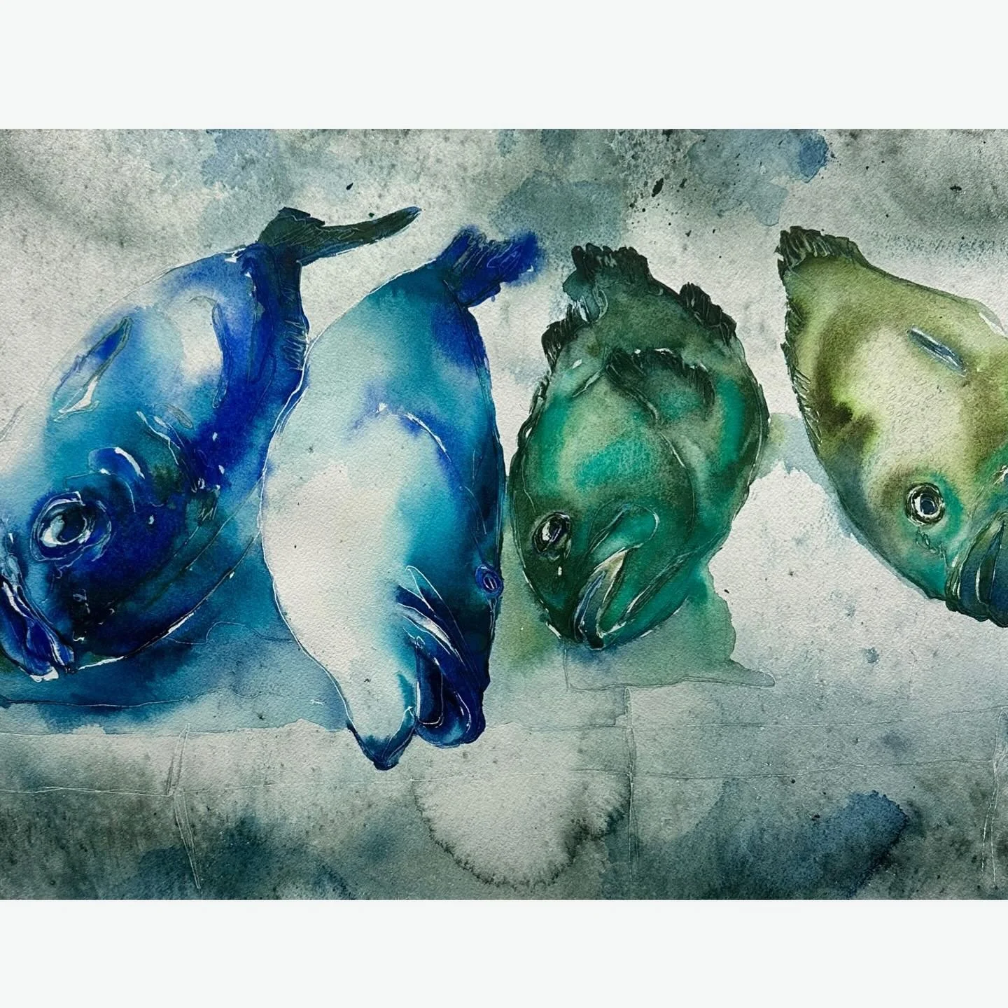 Do you ever return to a subject and feel the pull to rework it &mdash; to see what a new interpretation might reveal? 🐟

I do.

From time to time, I choose a familiar theme and paint it again. I avoid looking at the original piece, allowing only my 