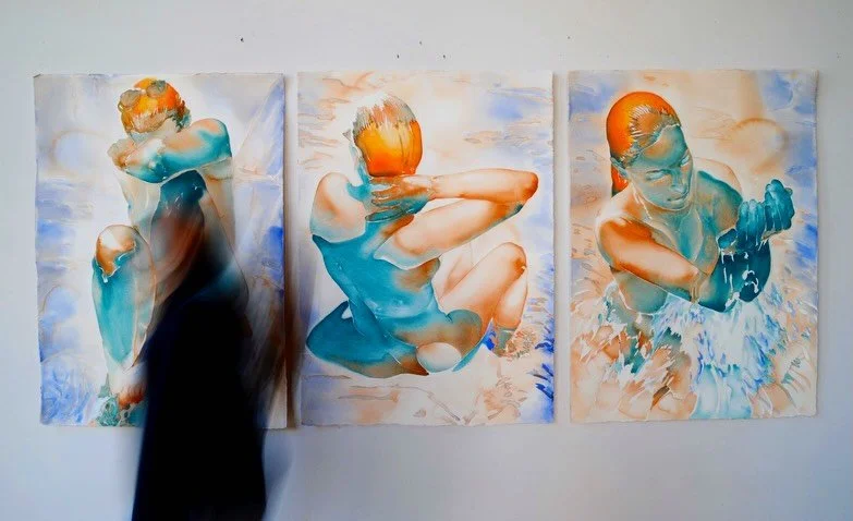 In Studio &mdash;&mdash;>>> In Collection
.
.
.
Swimmers
Watercolor
41 x 29 each
c.2008
.
.
#swim#swimmer#watercolor#artcollector#buyart