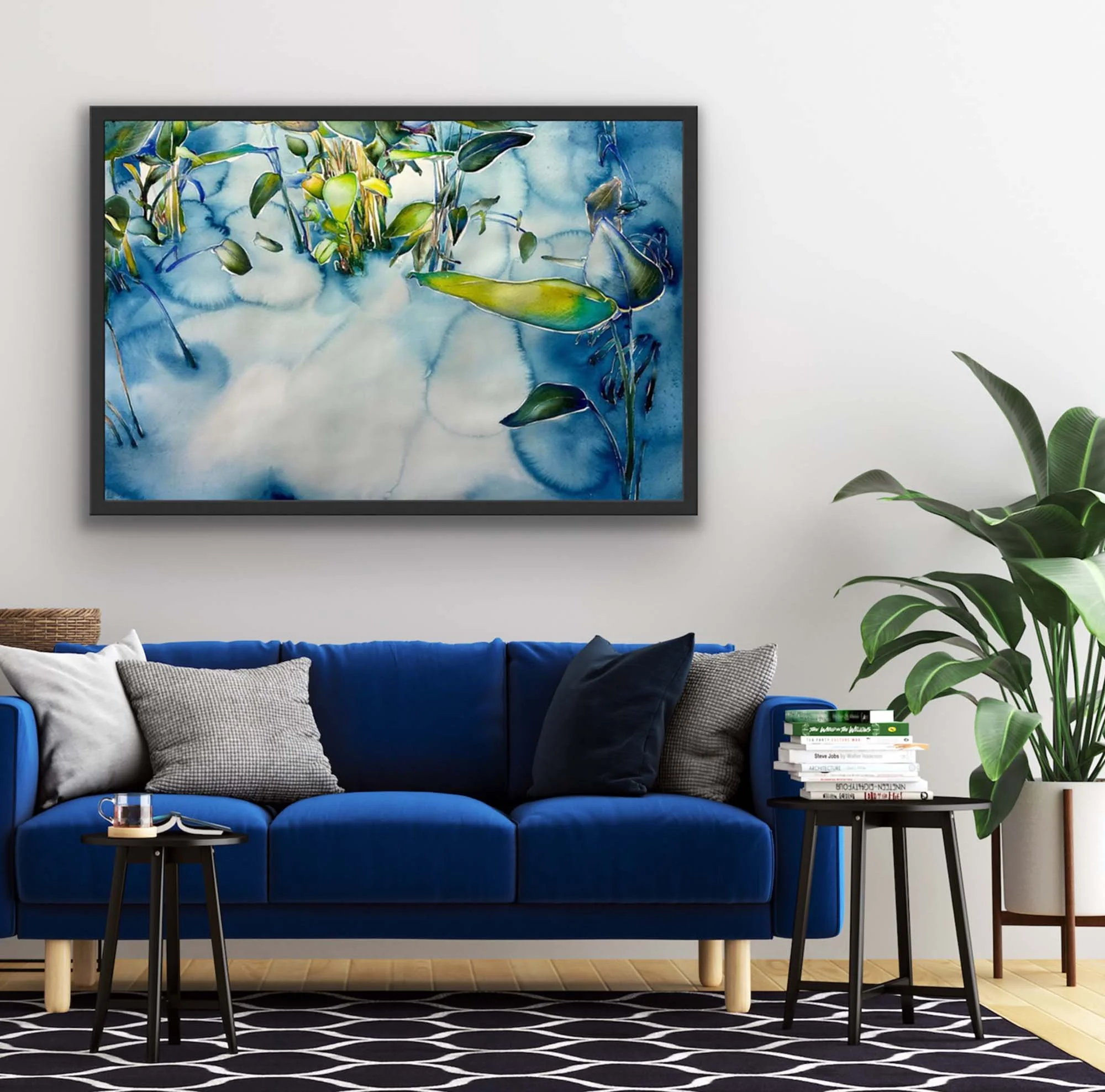 Pond Perfect| Original Watercolor By Carol Carter | 40 x 60 inches