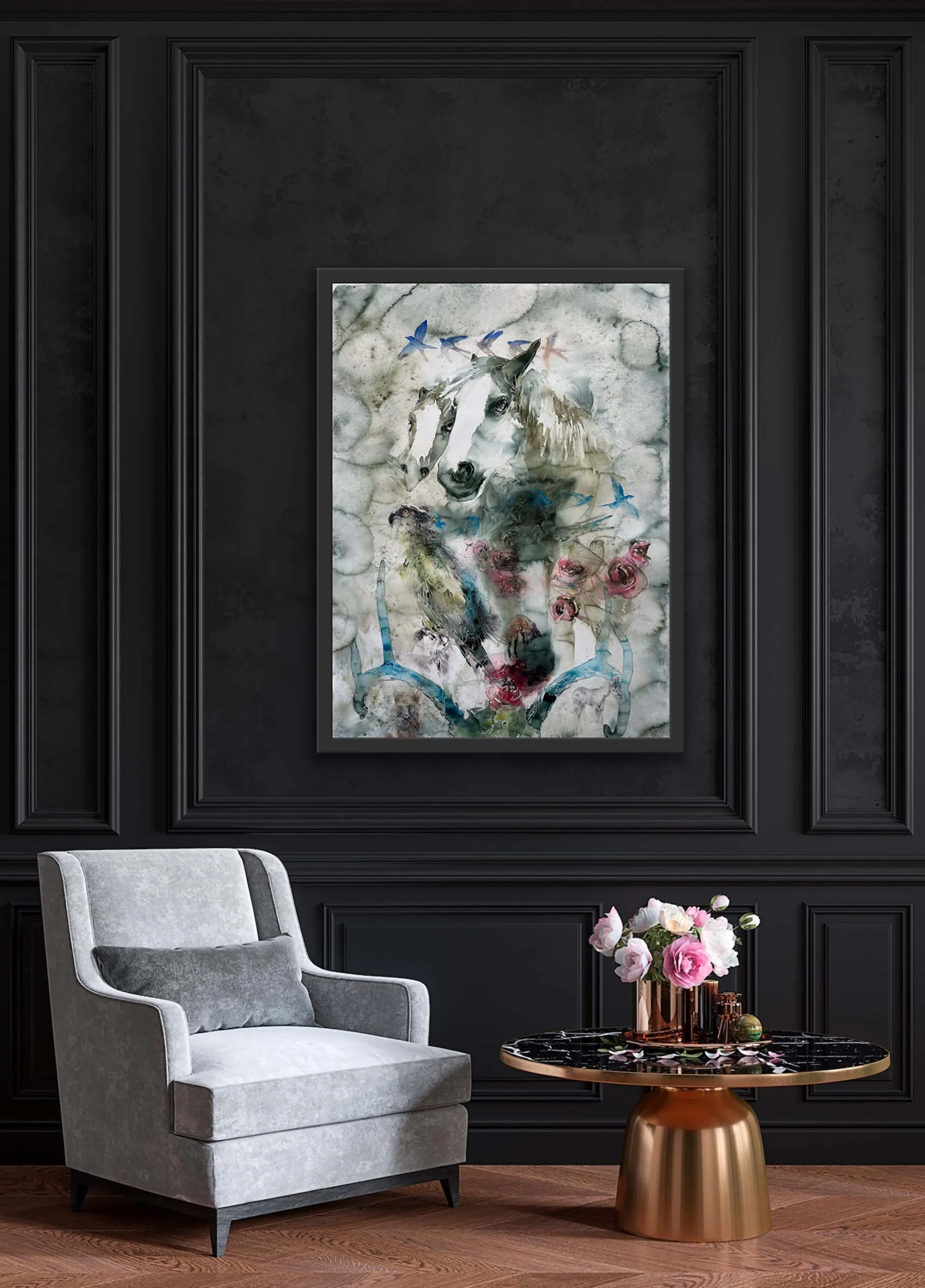 The Lithing West | Original Watercolor By Carol Carter | 50 x 35 inches