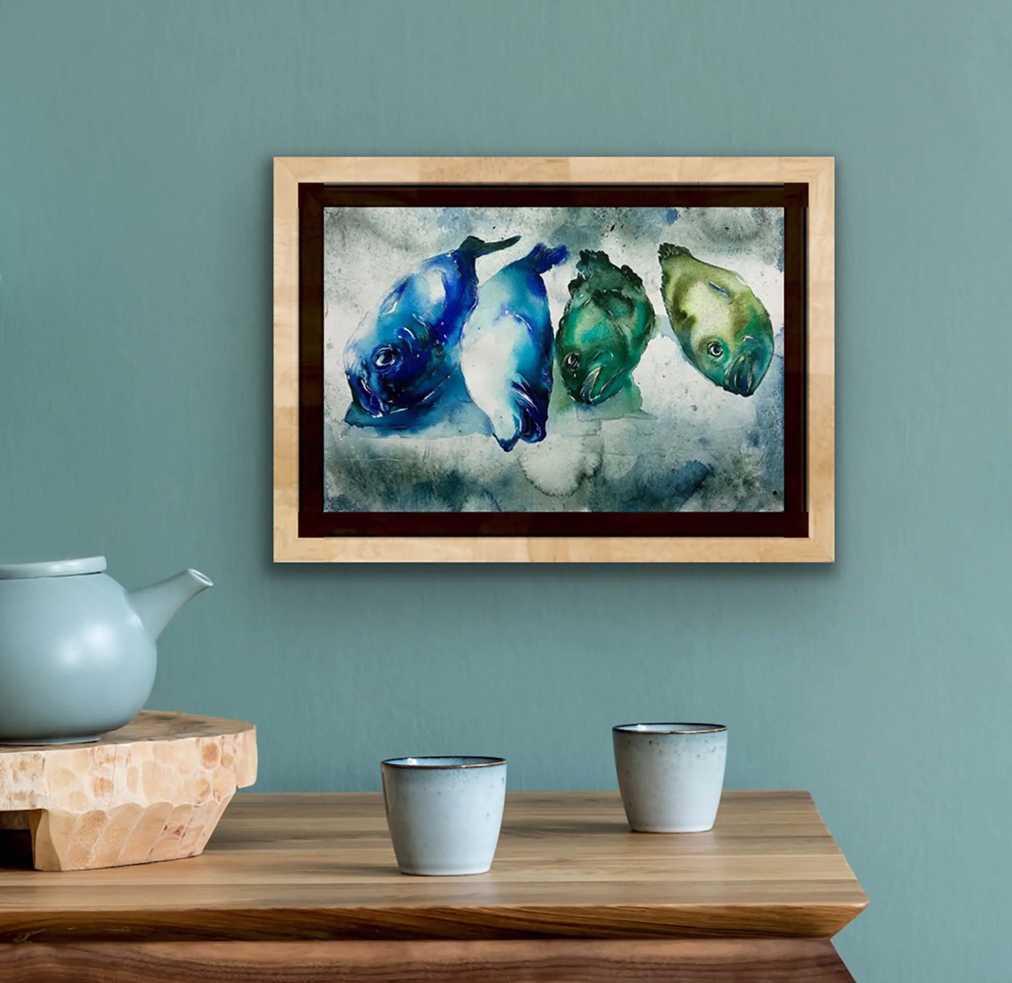 Fish | Original Watercolor By Carol Carter | 15x 22 inches