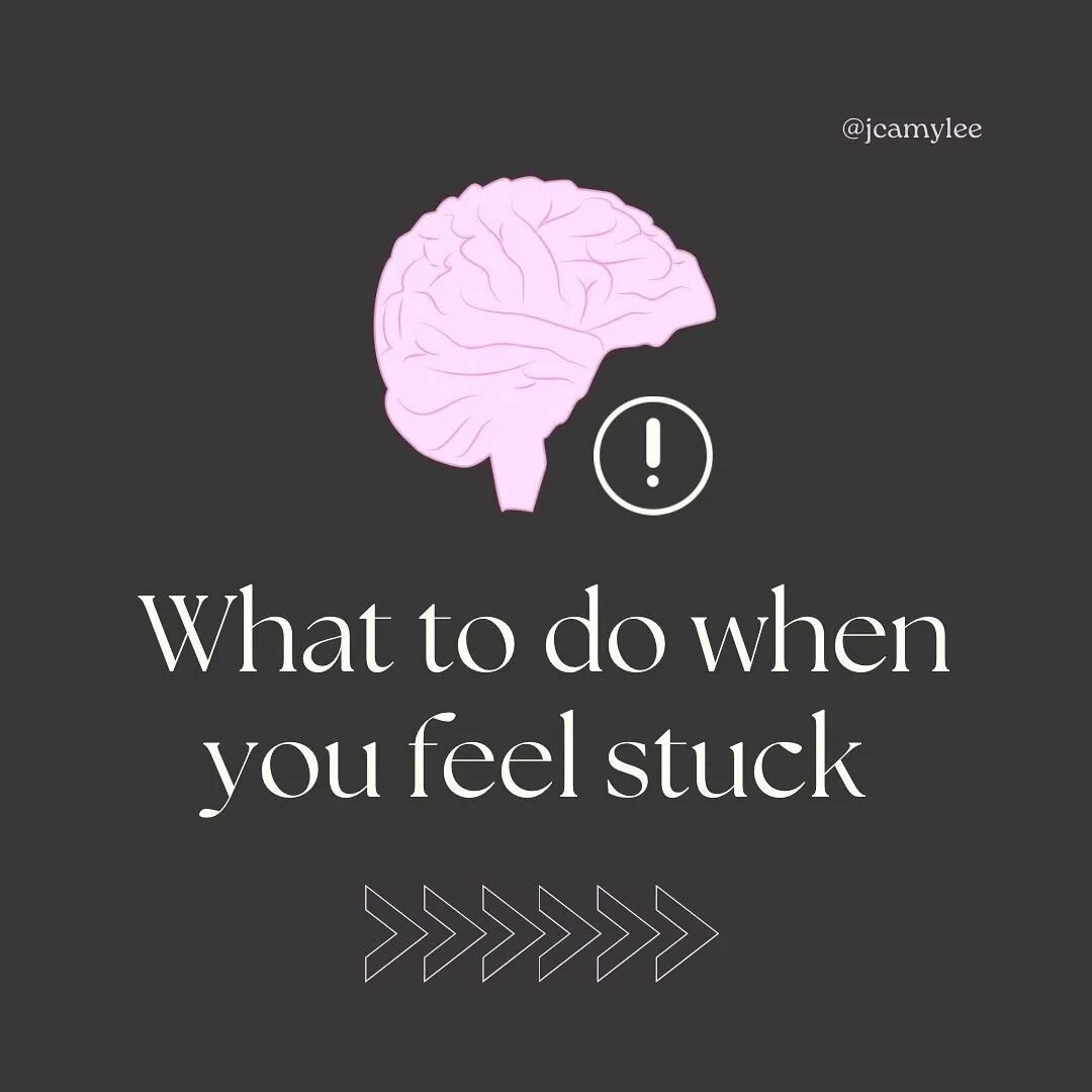 Reposted from @jcamylee Feeling stuck is a very normal part of not only healing but life!

I&rsquo;m curious how you get yourself unstuck 💛 Here are some ways in which we can approach it from a somatic point of view. 

Let me know how this works for