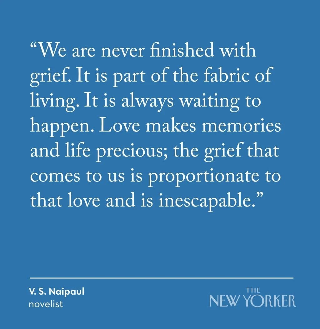 Reposted from @newyorkermag V. S. Naipaul, who was born on this day in 1932, reflects on the deaths of his father, his younger brother, and his cat, and on the strangeness and unpredictability of grief. Revisit his Personal History at the link in our