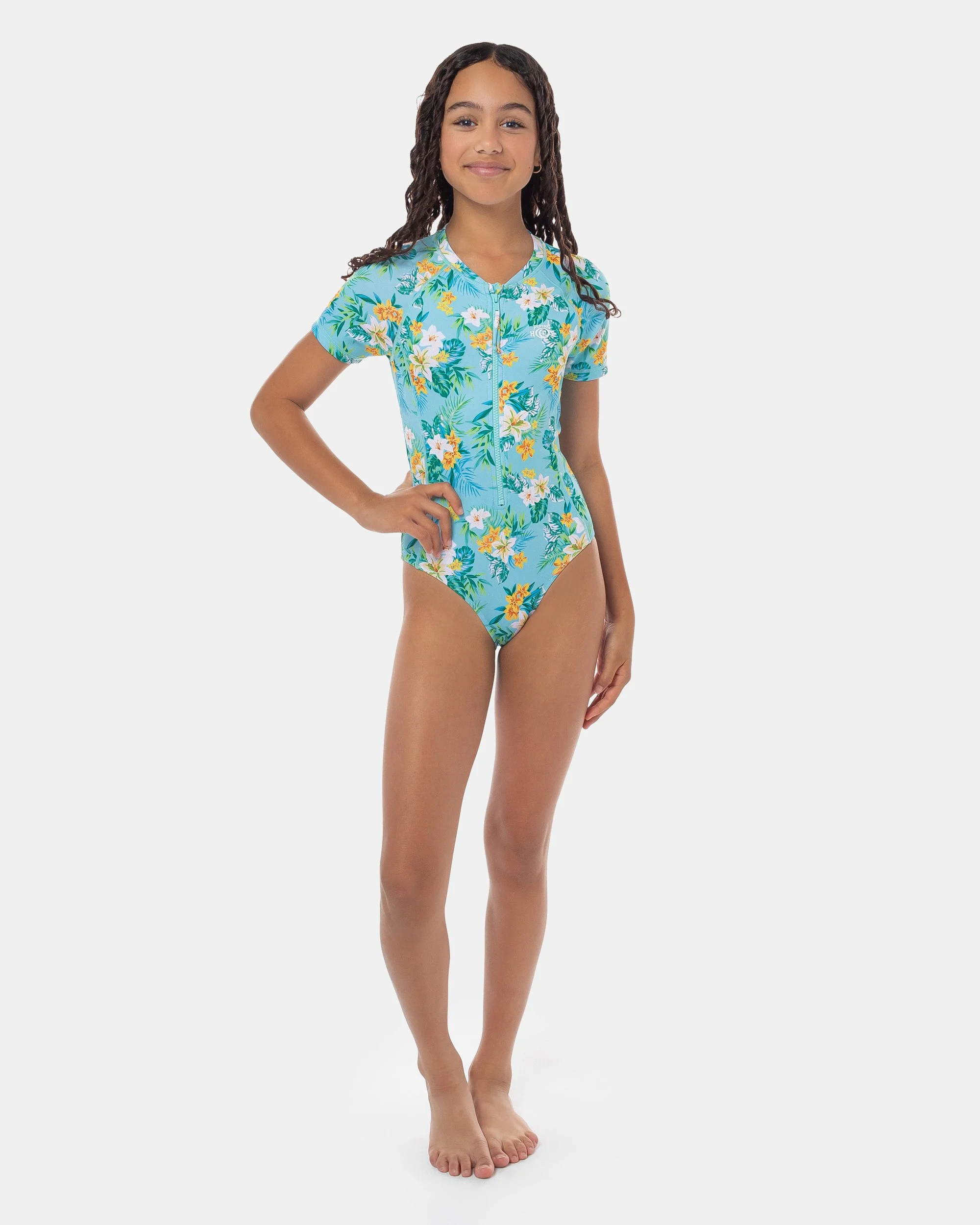 Teen Girls Short Sleeve Surfsuit