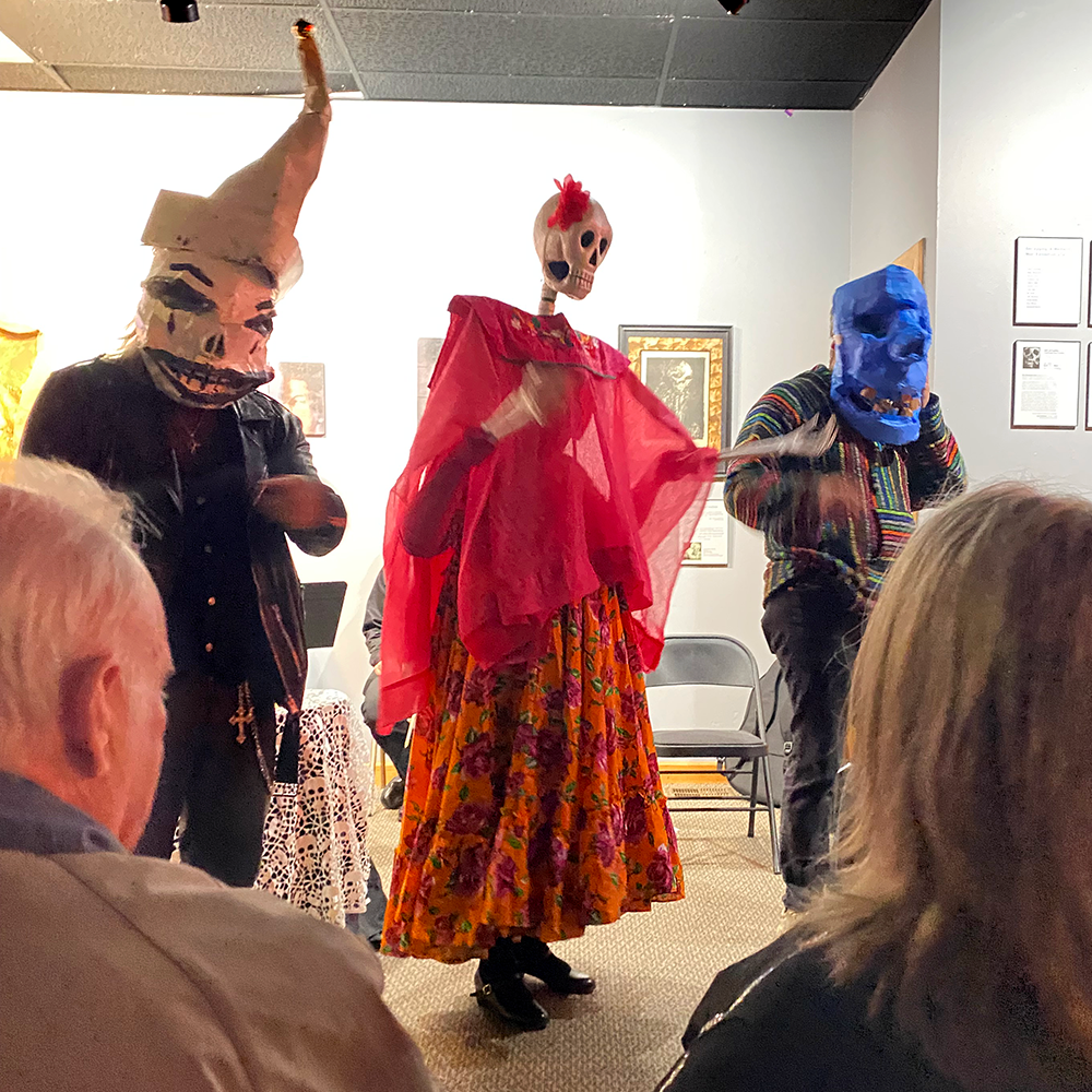 Puppeteers lead a performance of the tale of "La Llorona" (the weeping woman)