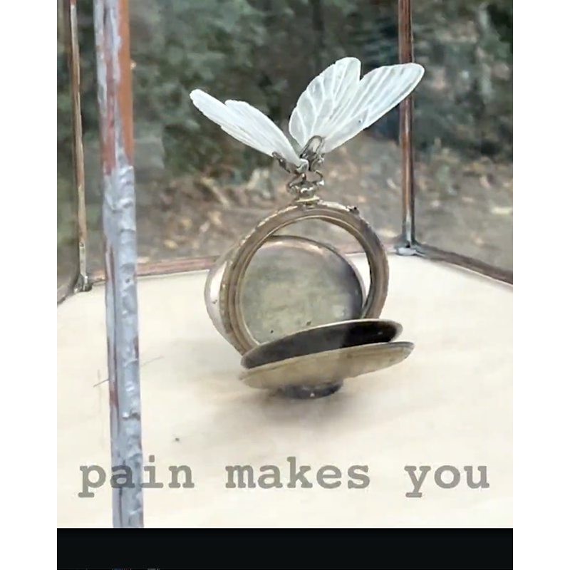 PAIN MAKES YOU / still from the self-edited 4 min video