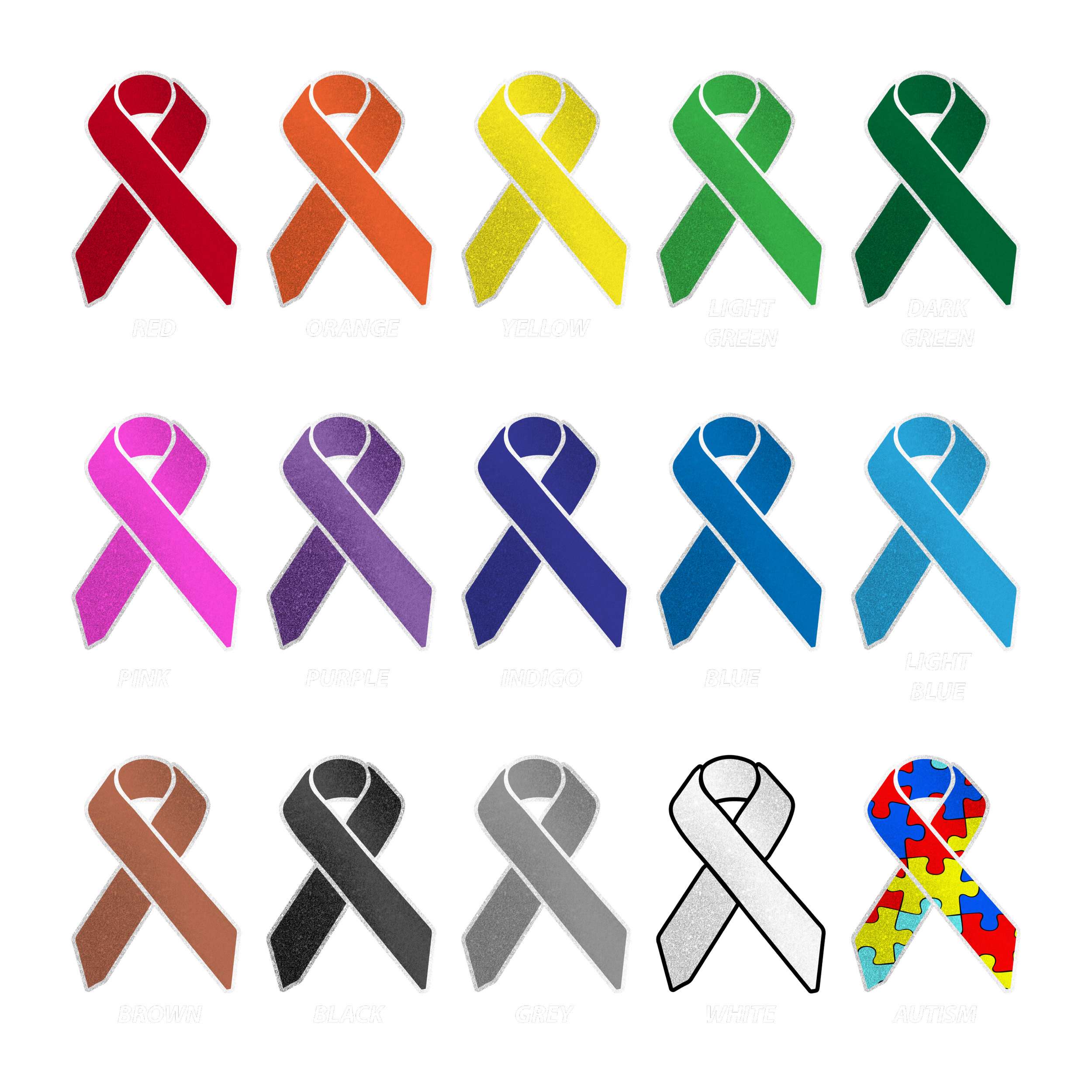 Cancer &amp; Autism Awareness Ribbons