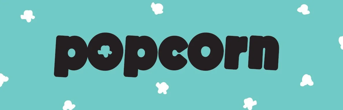 bd caramel variable font shown on the word popcorn with a few enhancements