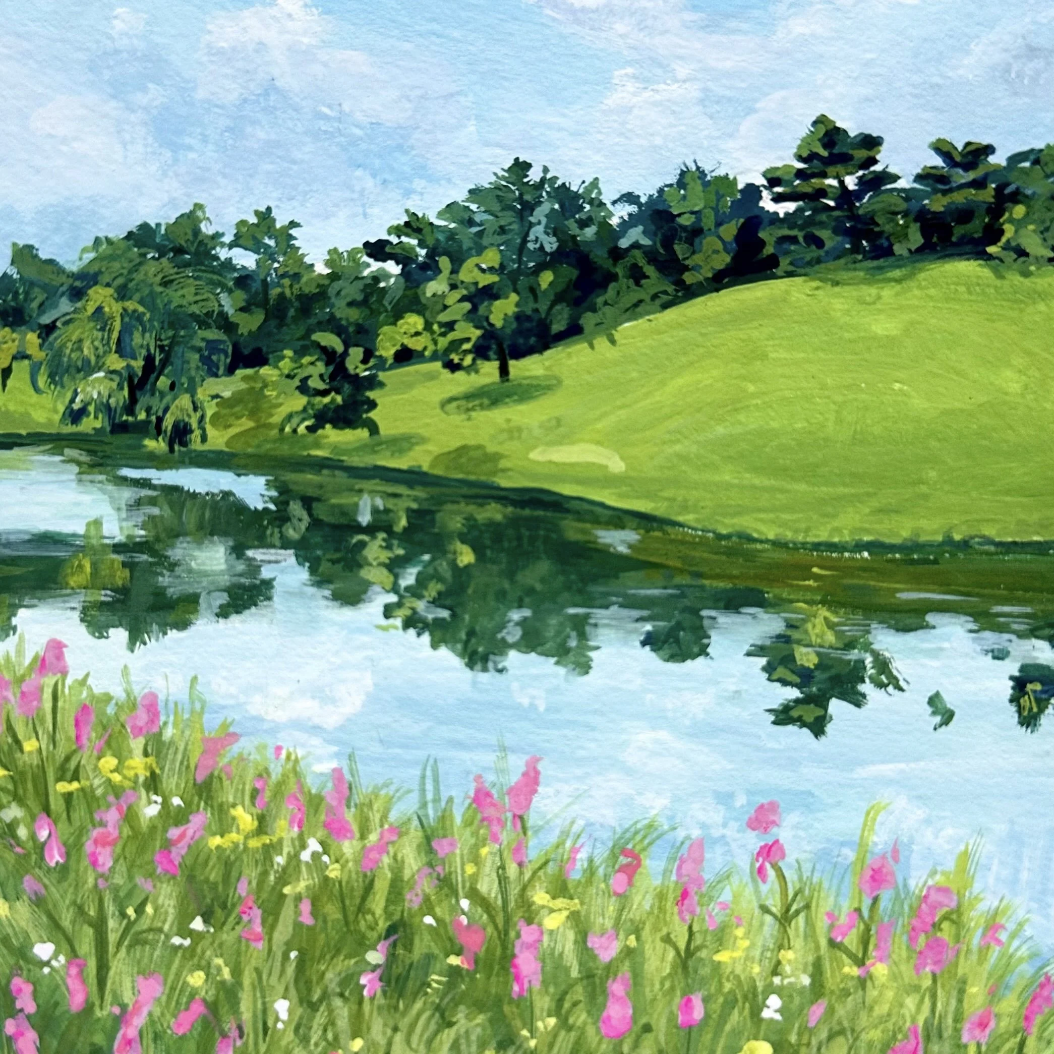 Gouache Landscape Painting at Lot’sa