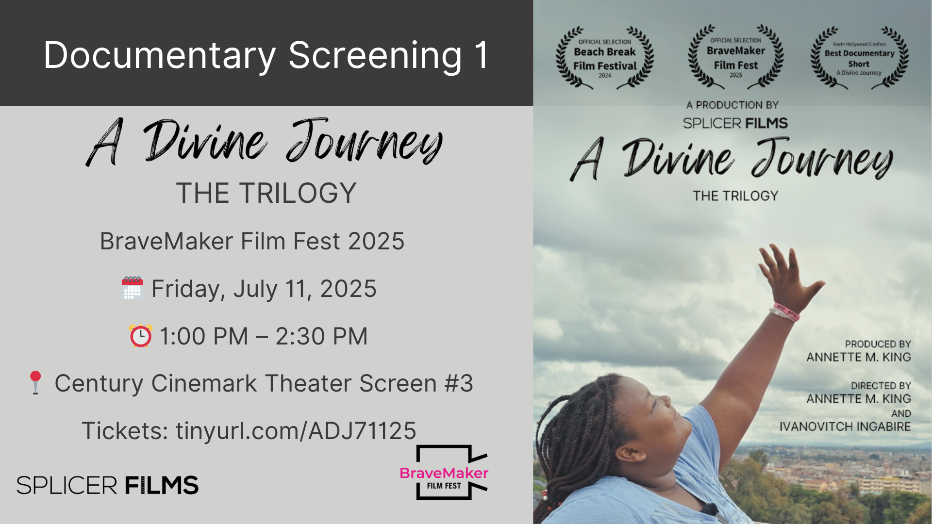 A Divine Journey Trilogy at Bravemaker Film Festival