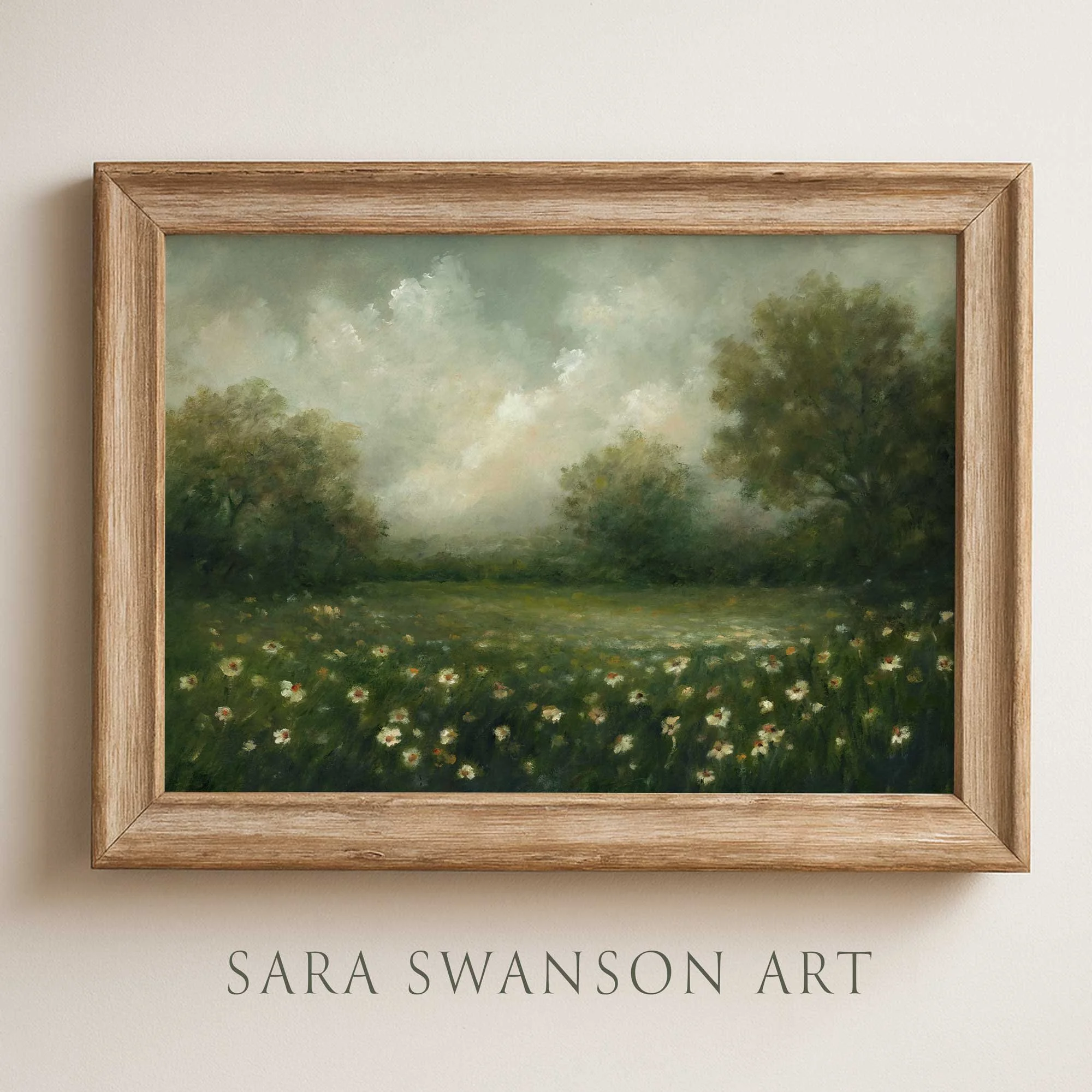 WHITE BLOOMS IN STILLNESS ART PRINT
