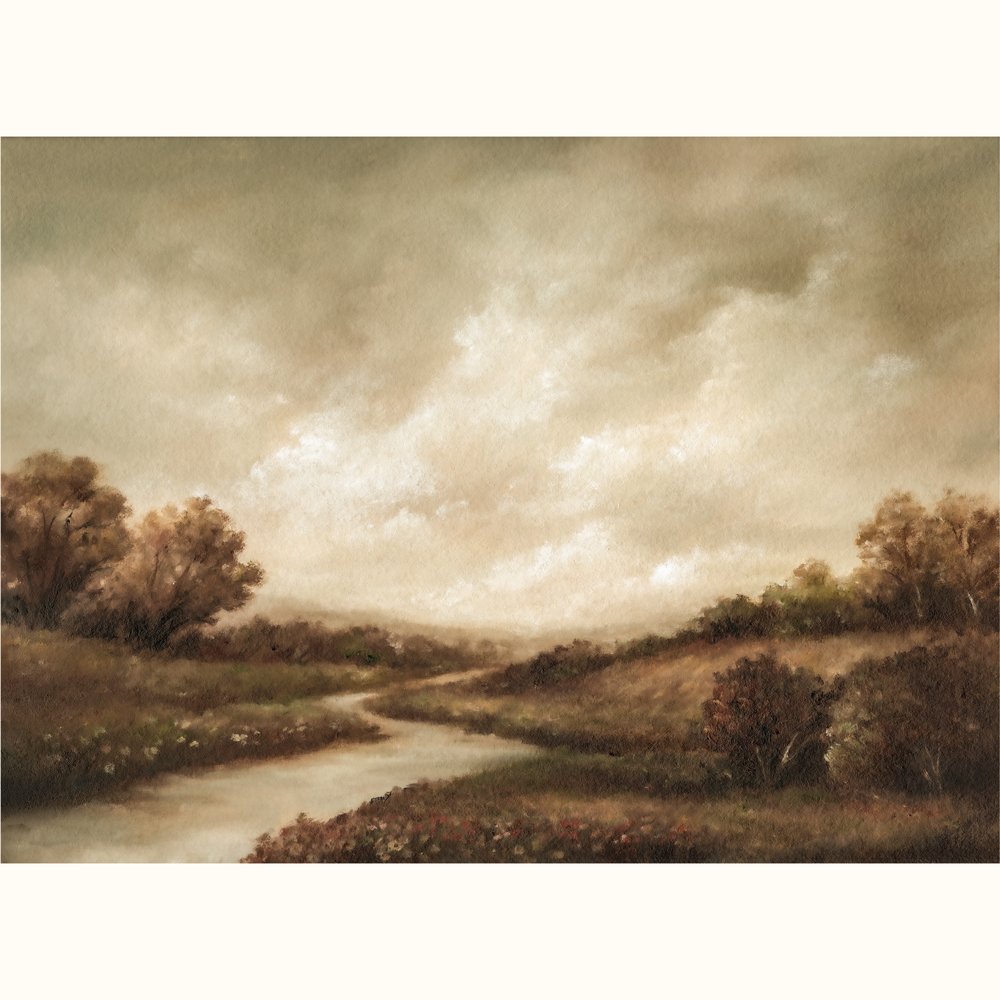 SEPIA STREAM ART PRINT