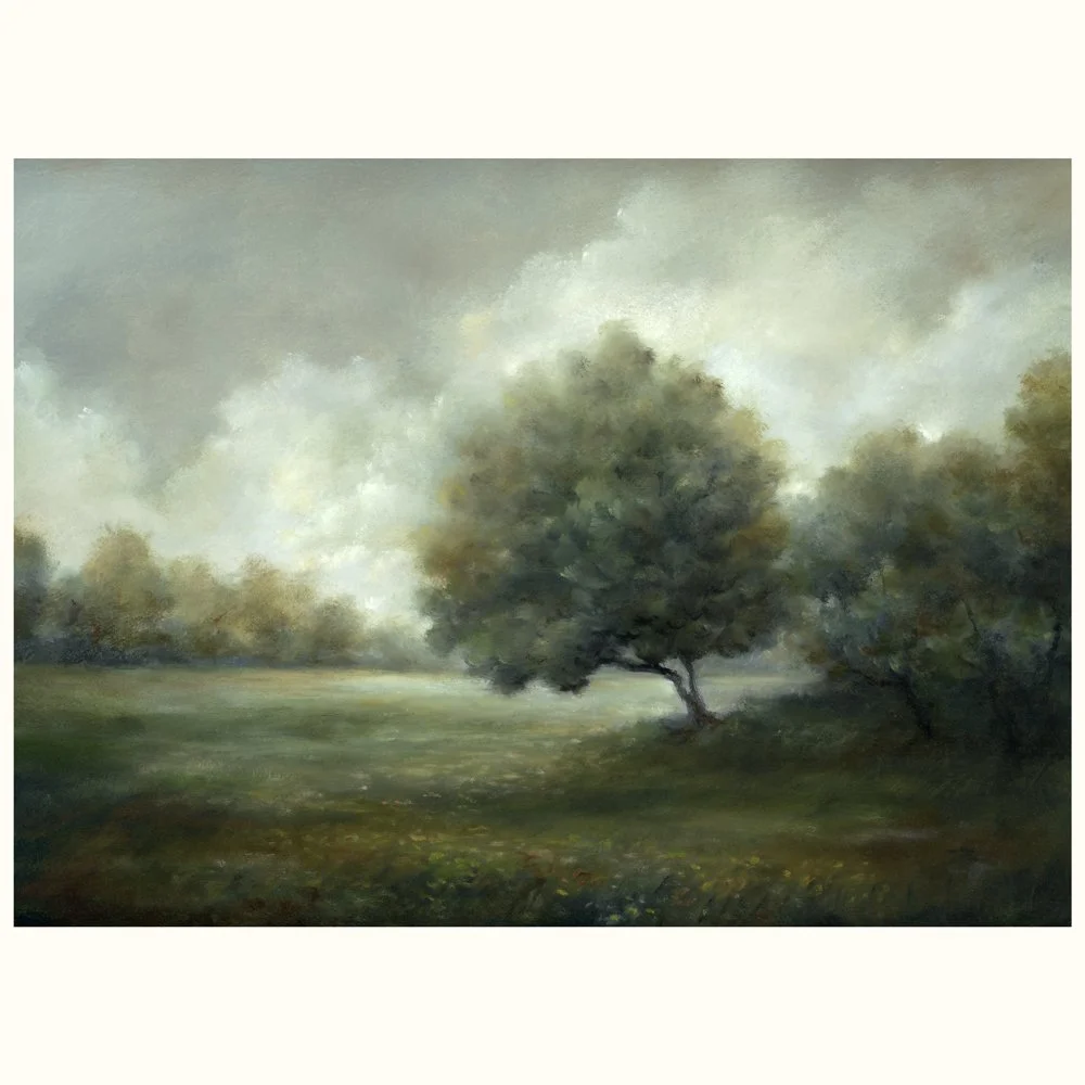 SPRING TREES IN THE MEADOW-ART PRINT