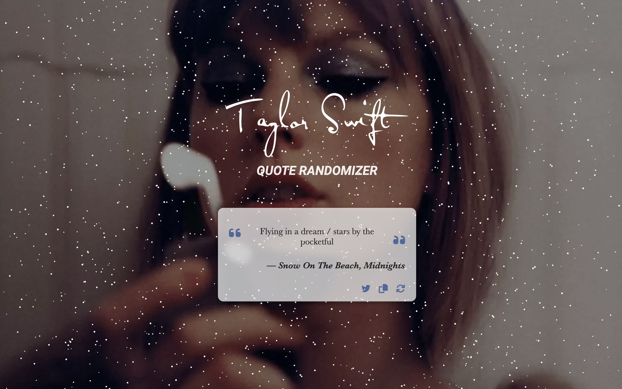 Taylor Swift Quote Randomizer