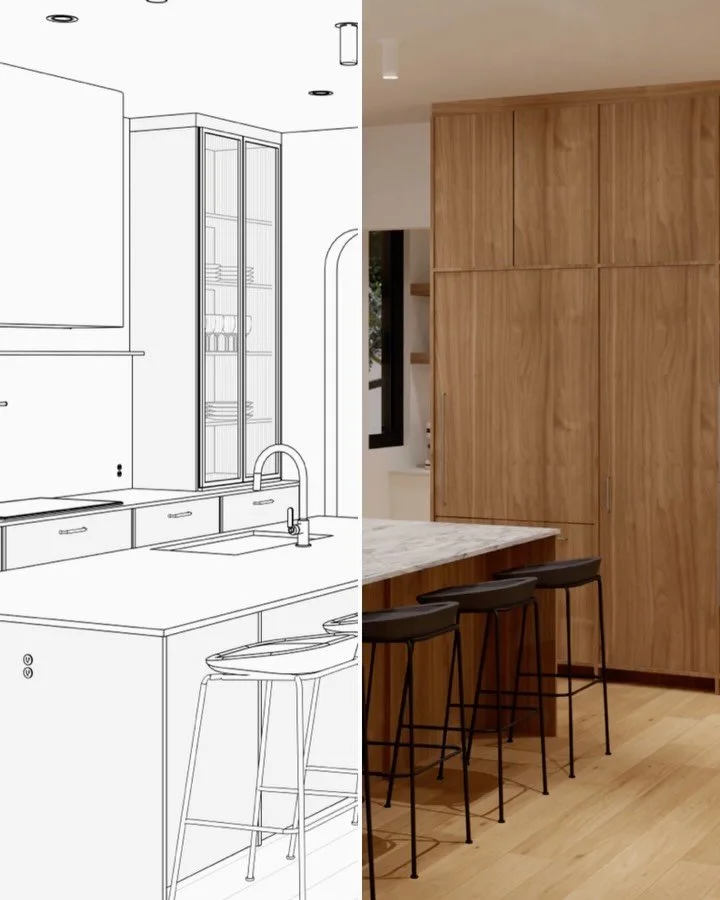 C&rsquo;est toujours tr&egrave;s satisfaisant de voir une id&eacute;e &eacute;voluer, des premi&egrave;res esquisses en noir et blanc jusqu&rsquo;aux rendus plus r&eacute;alistes.

Dans un projet de construction neuve, cette &eacute;tape est d&rsquo;