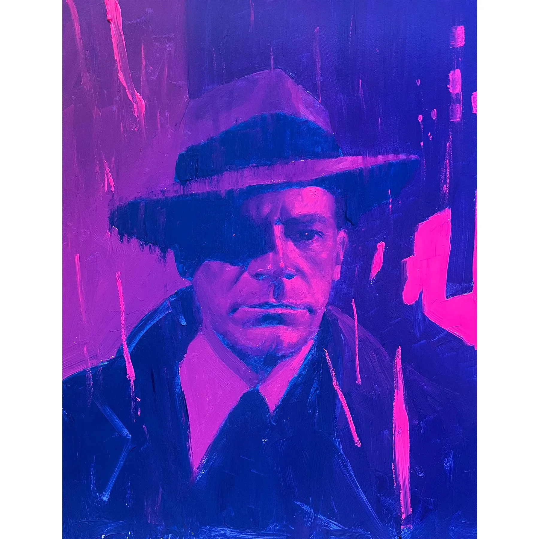 cerulean blue and hot pink