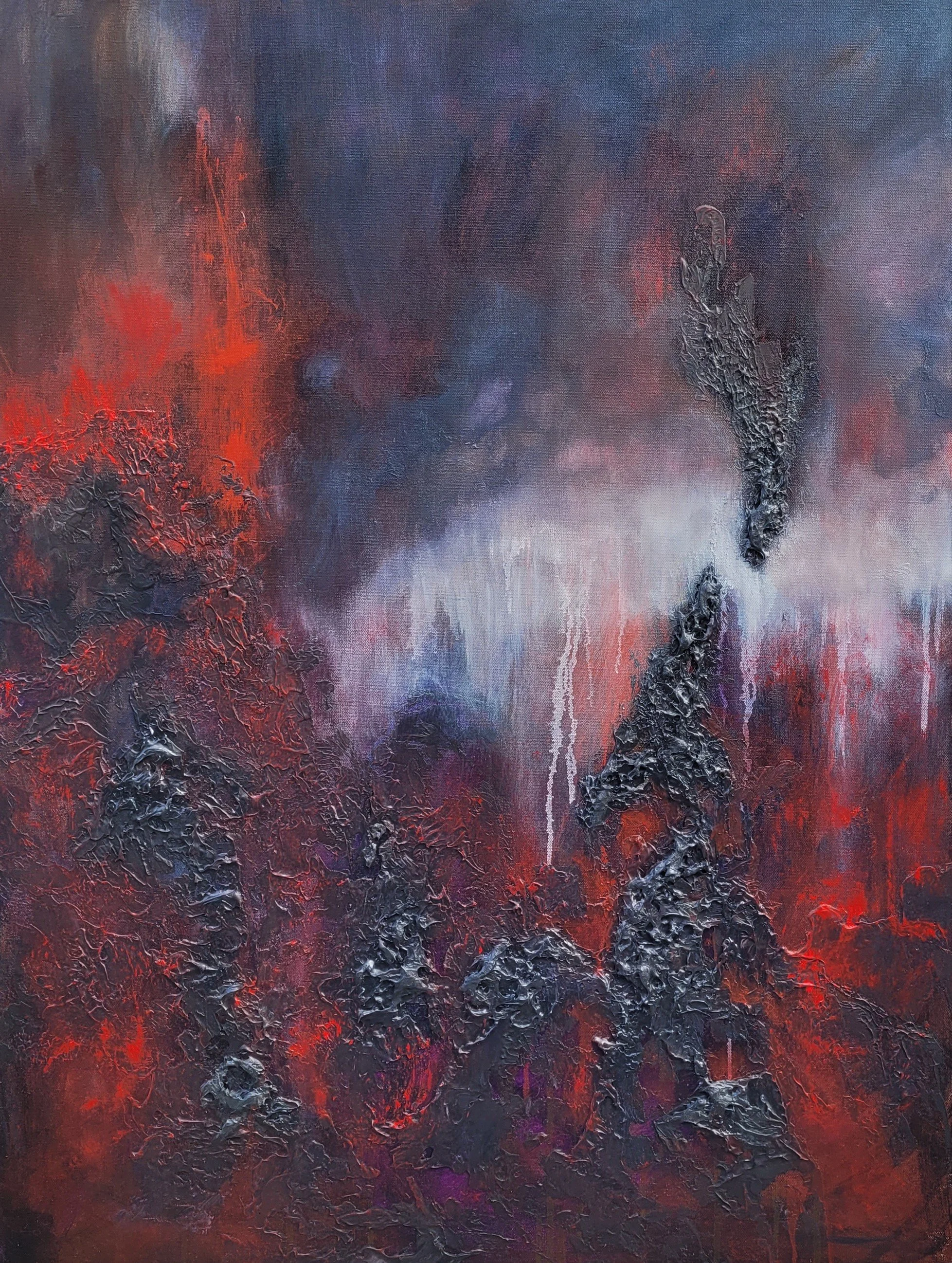 BORN OF FLUID AND FLAME / 30IN X 40IN