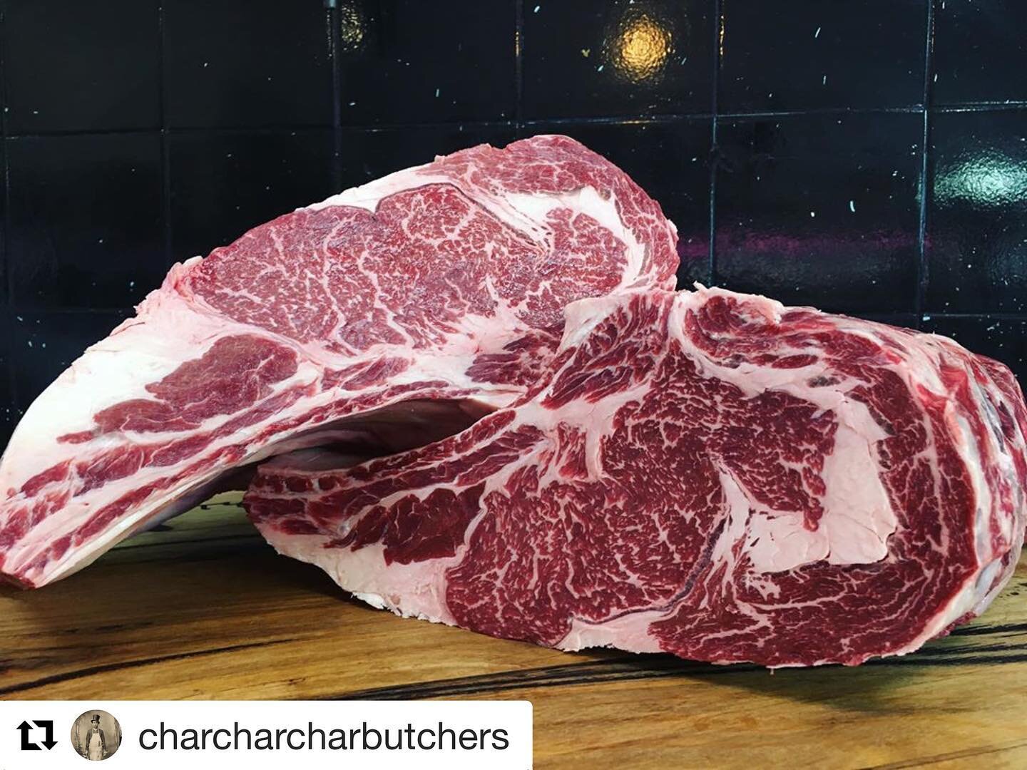 #Repost @charcharcharbutchers
・・・
That Southern Ranges Rib eye is impressive! #SR4#grassfedbeef#britishbred#ribeye#steak