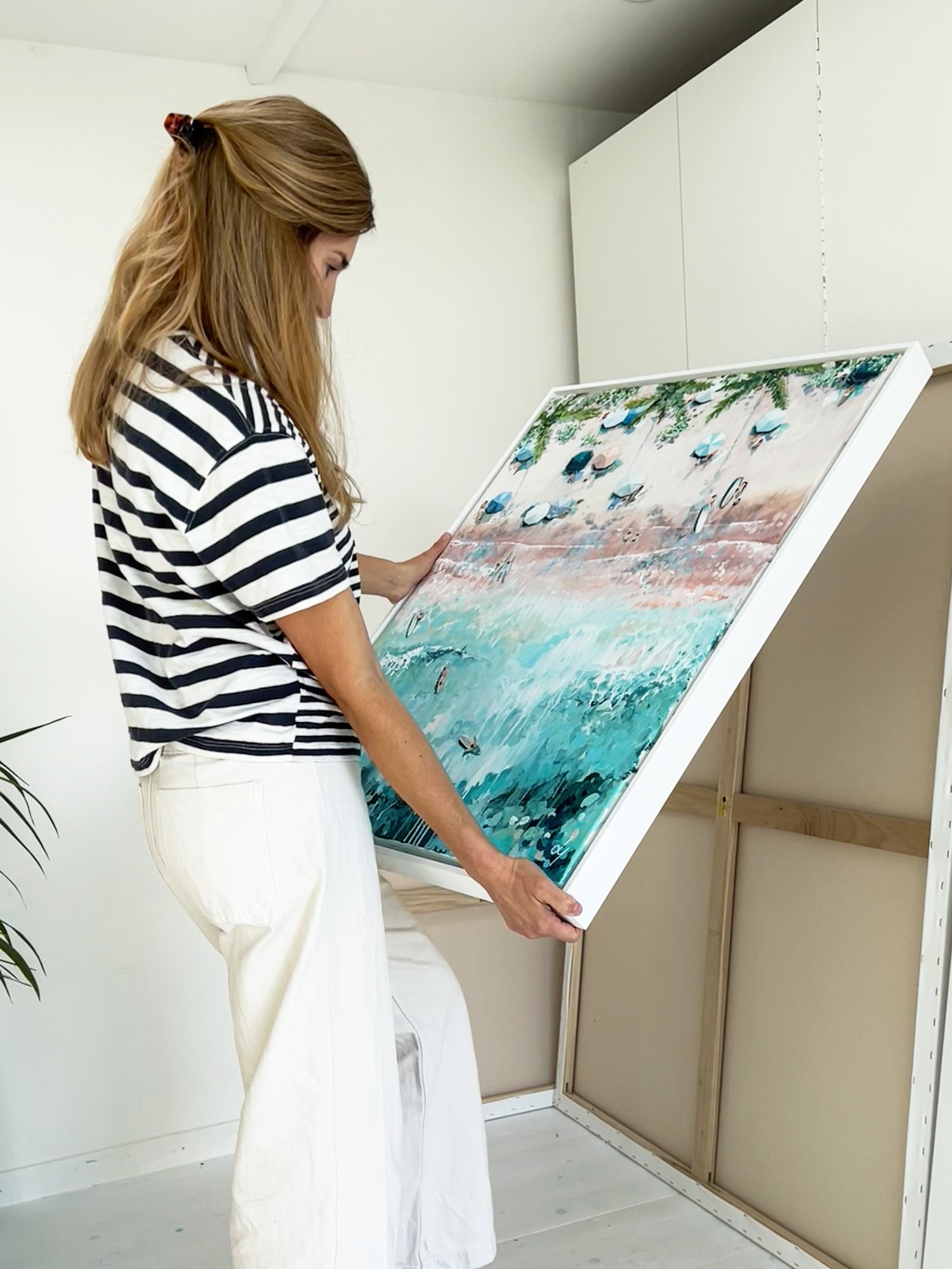 'White Sands I & II' | Large Tropical Coastal Diptych | Lucy Young