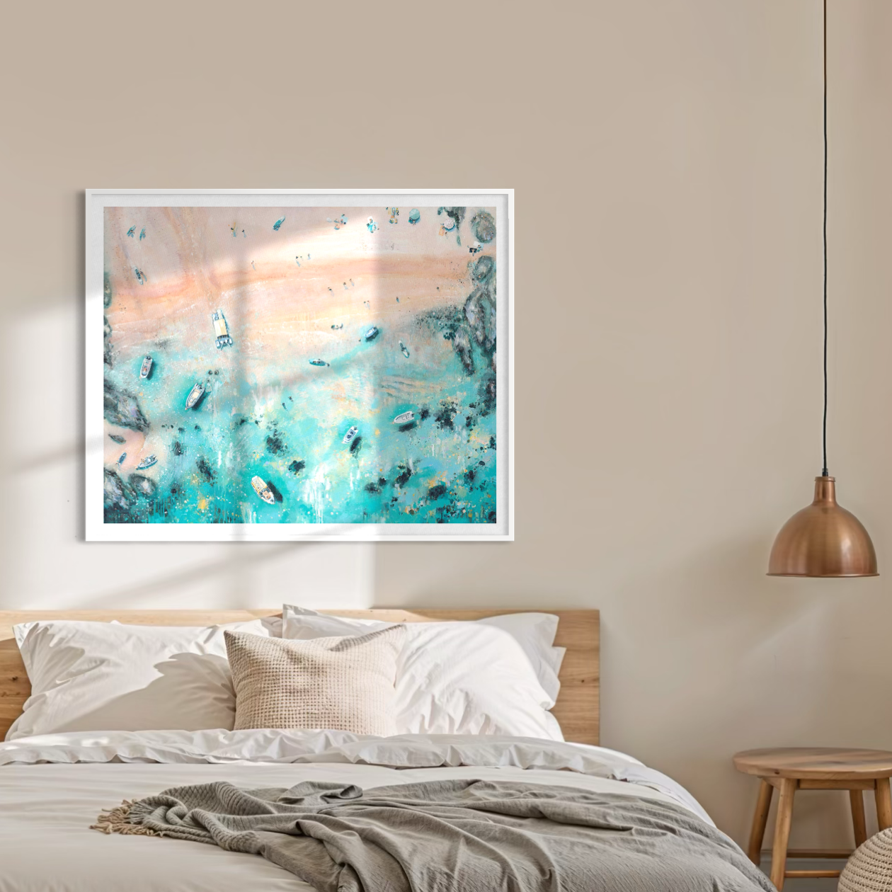 'South Sands' Art print | Salcombe South Sands Ferry | South Devon Giclée Print