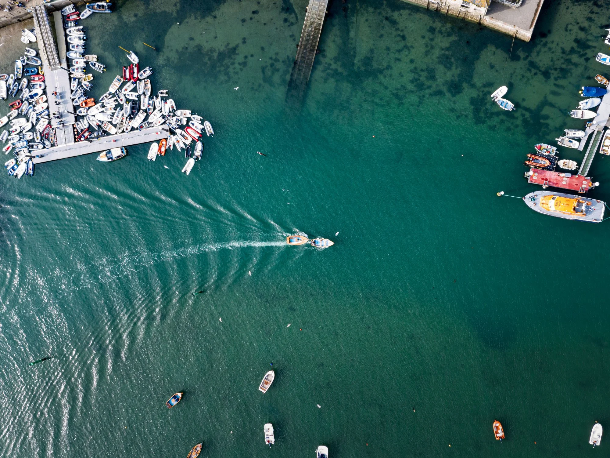 salcombe harbour from above by Lucy Young aerial seascape artist