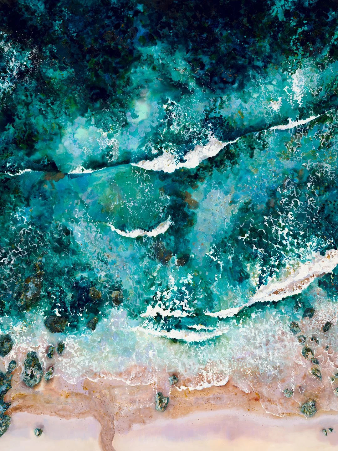 salcombe artist contemporary painting, 'from gara with love'