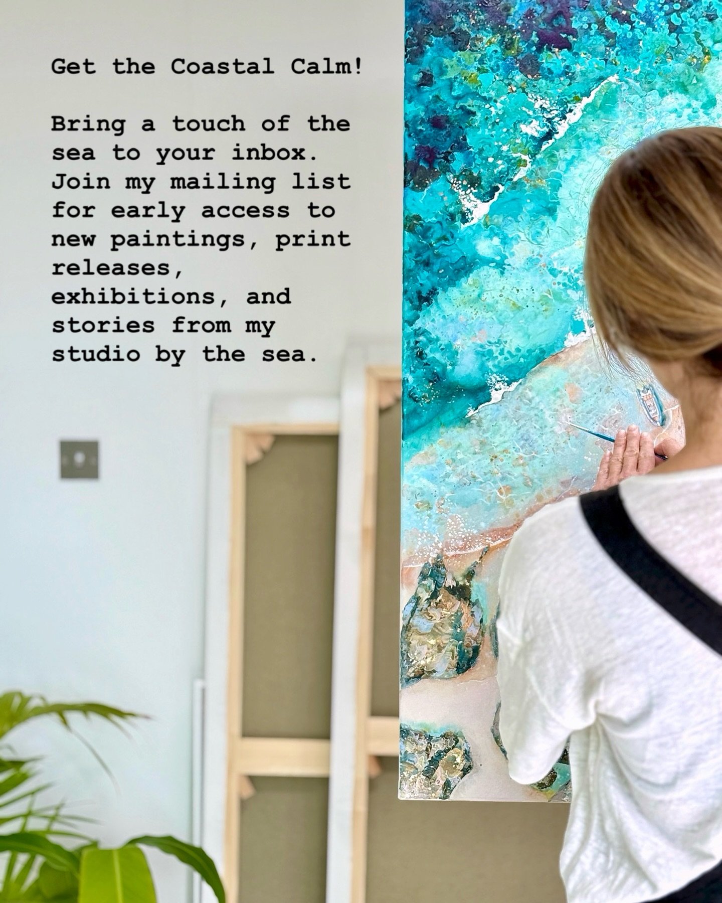 Get the Coastal Calm !

Bring a touch of the sea to your inbox.

Join my mailing list for early access to new paintings, print releases, exhibitions, and stories from my studio by the sea.

Link in my bio 👆

Warmest wishes,

Lucy ✨

#coast #coastlin