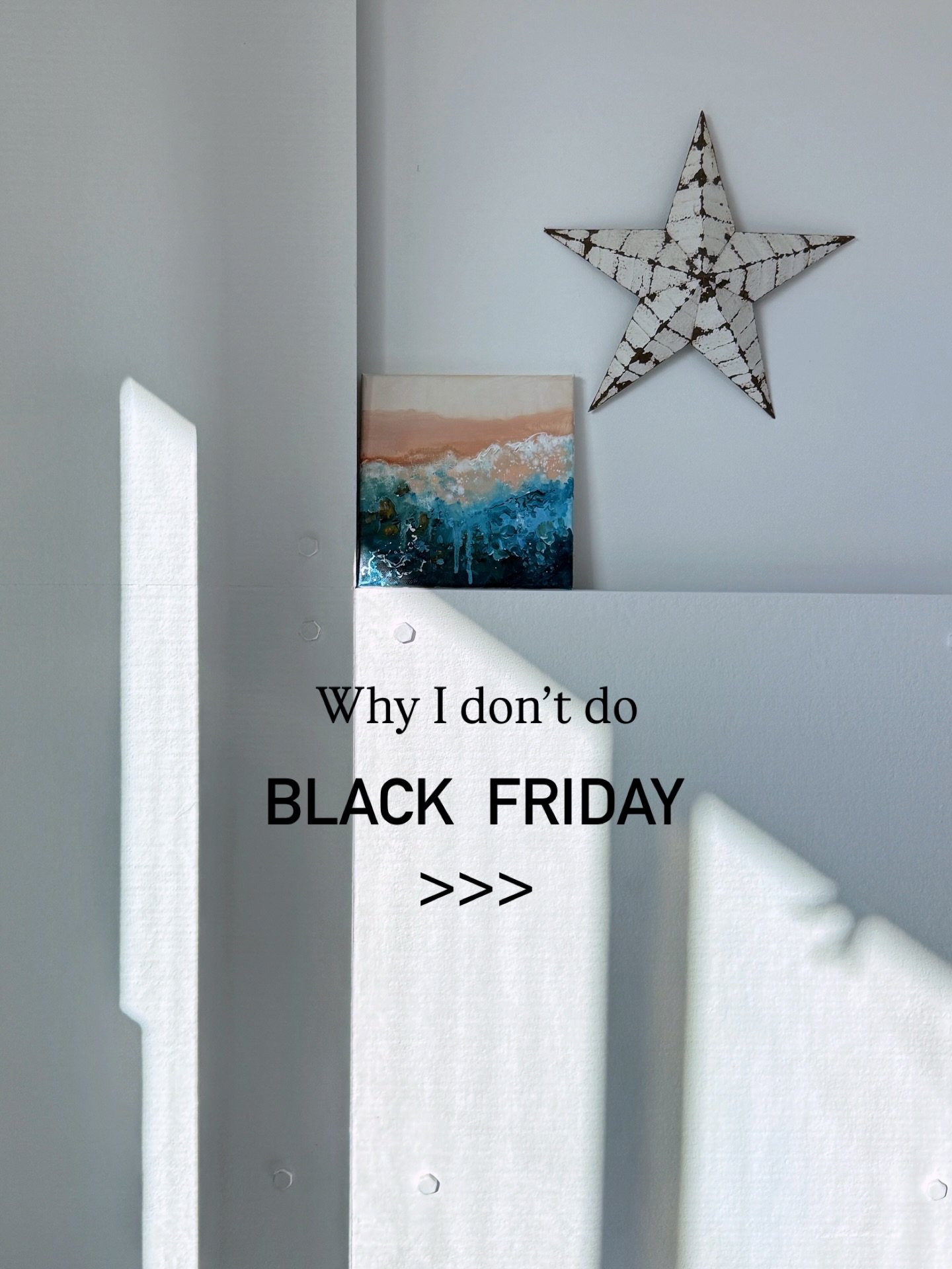 B L A C K  F R I D A Y 

I&rsquo;ve had a few lovely people ask whether I&rsquo;ll be offering any Black Friday discounts, so I wanted to explain why I choose not to run sales. Every piece I create &mdash; from my originals to my fine art prints &mda