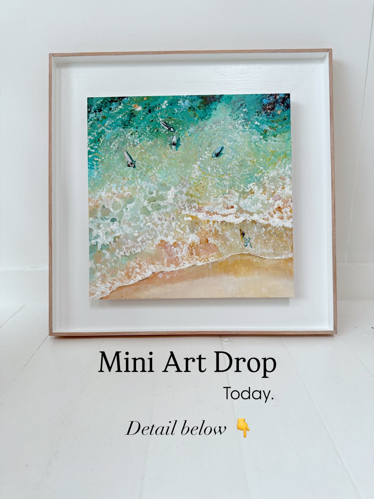MINI ART DROP 👇

I&rsquo;m launching four mini artworks today via my newsletter.

If you&rsquo;d like to purchase one of these collectors items please sign up for free before 1.30pm today.

Link in bio 👆

#miniartdrop #aerialseascapepainting #cornw