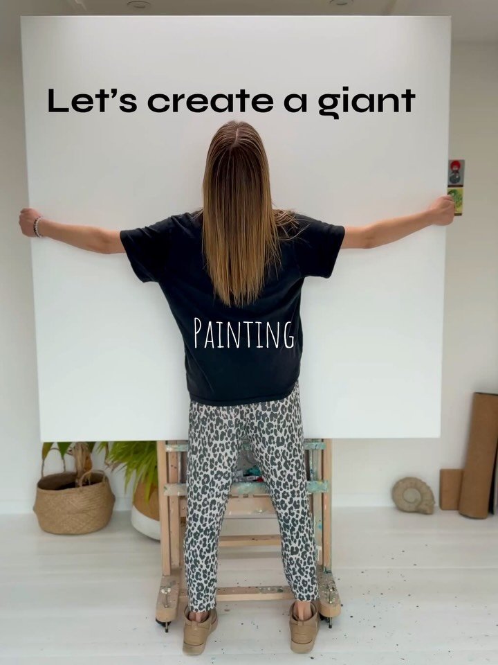 Let&rsquo;s create a giant painting 🖌️

With the @affordableartfairuk fast approaching I&rsquo;m in my studio creating my show piece for the fair #artworkoftheweek 

Follow me whilst I create this summer seascape 🖌️

If you are looking for some con