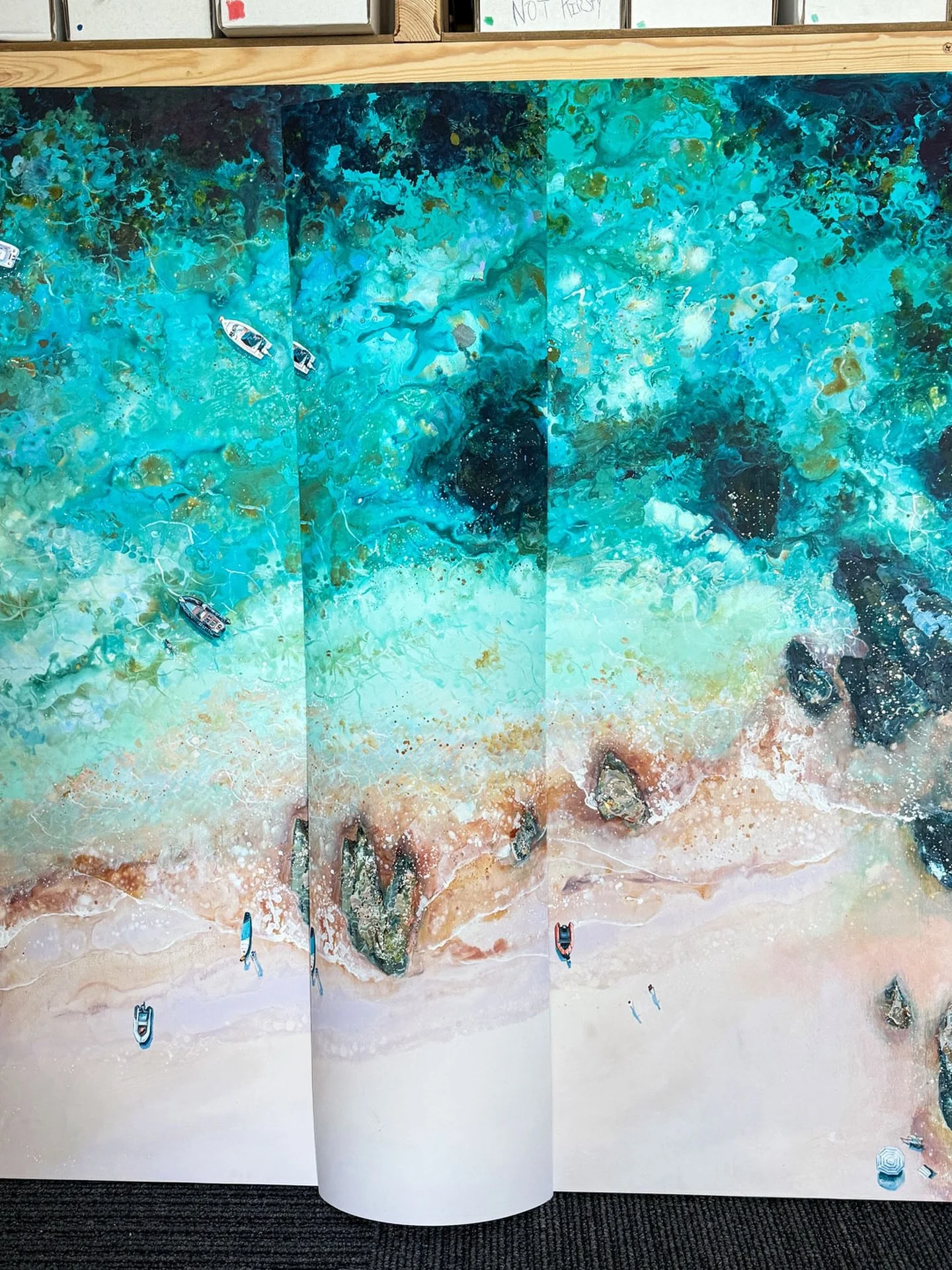 Print test strip against original 🖼️ 

By using the best fine art print specialist in the UK, I can guarantee a true reproduction to museum grade at affordable prices. @thelogicalchoicestudio

Click the link in my bio to experience the full coastal 