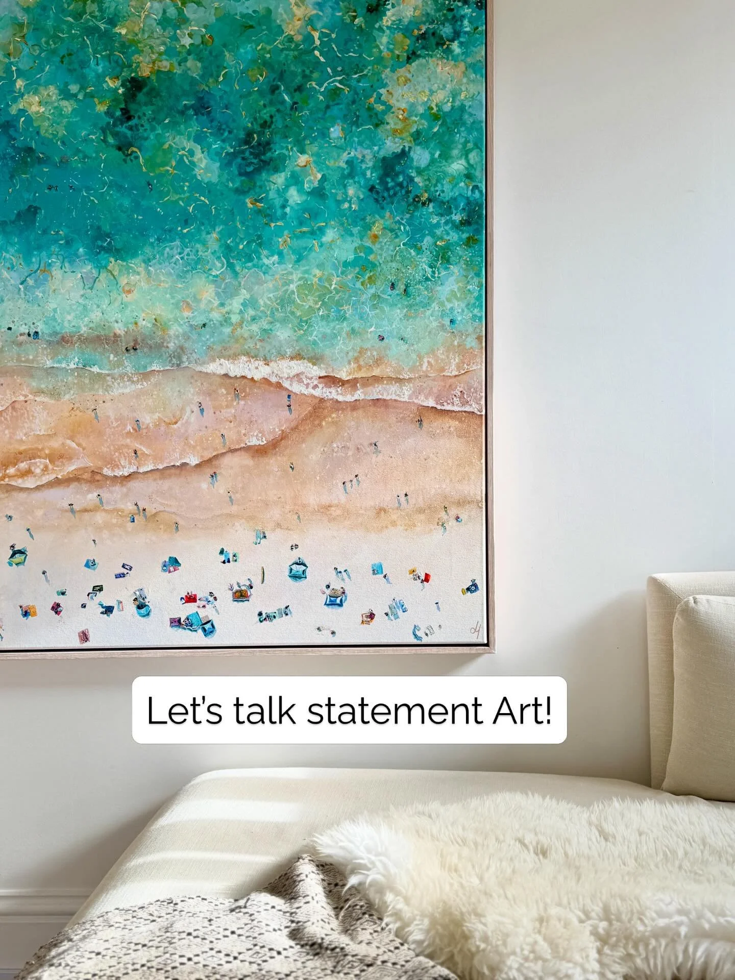 Let&rsquo;s talk art 🖼️ 

I&rsquo;ve just painted this 1.5m x 1.5m piece as a statement piece for a contemporary interior.

I love painting large pieces of art.

This piece is available from my studio. If it speaks to you? Let&rsquo;s chat.💬 

Lucy