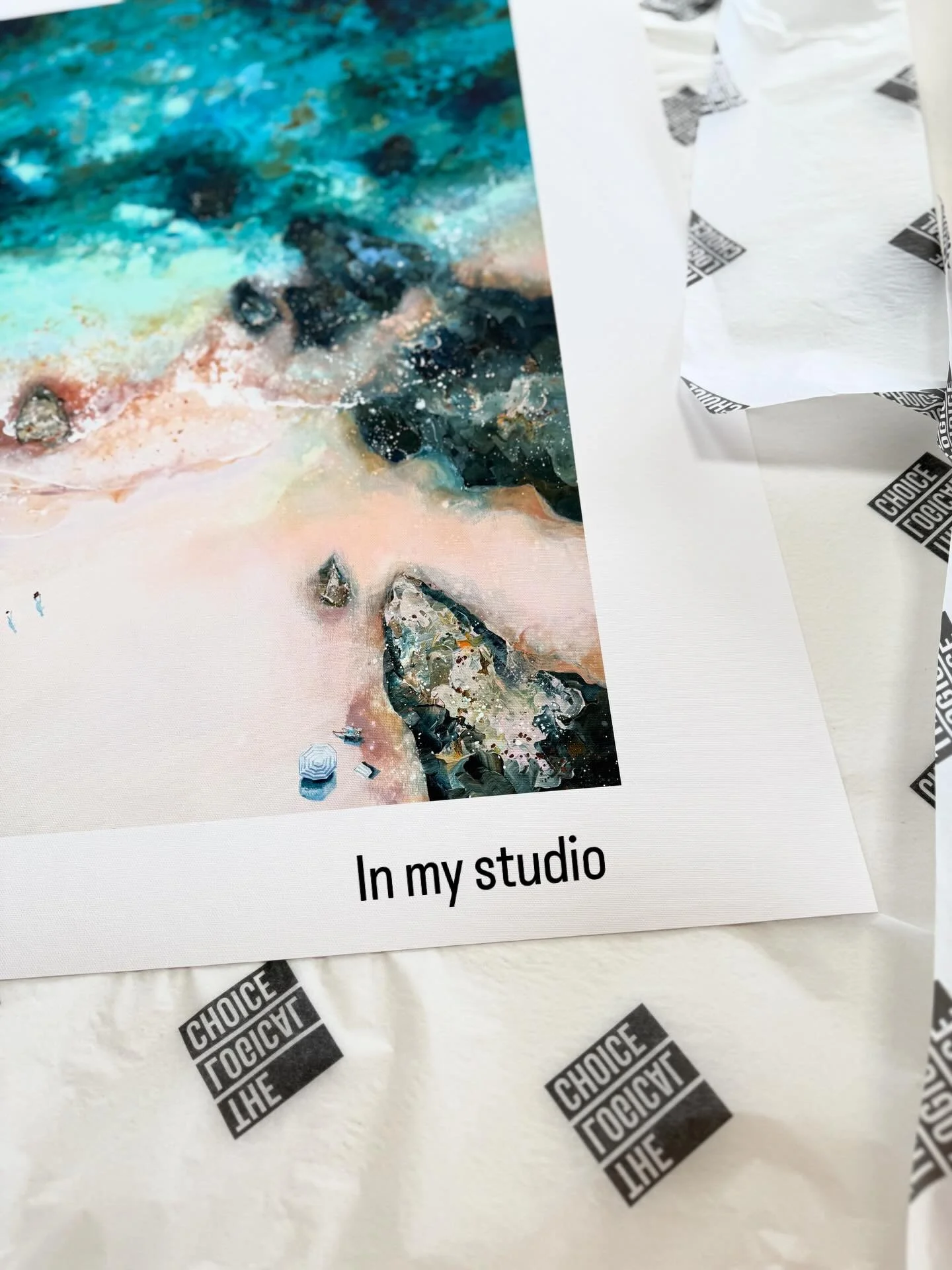 In my S T U D I O. 🖌️

New canvas prints have arrived for hand embellishing, limited to ten each. Each one will be unique.

Comment &lsquo;Yes&rsquo; for details.